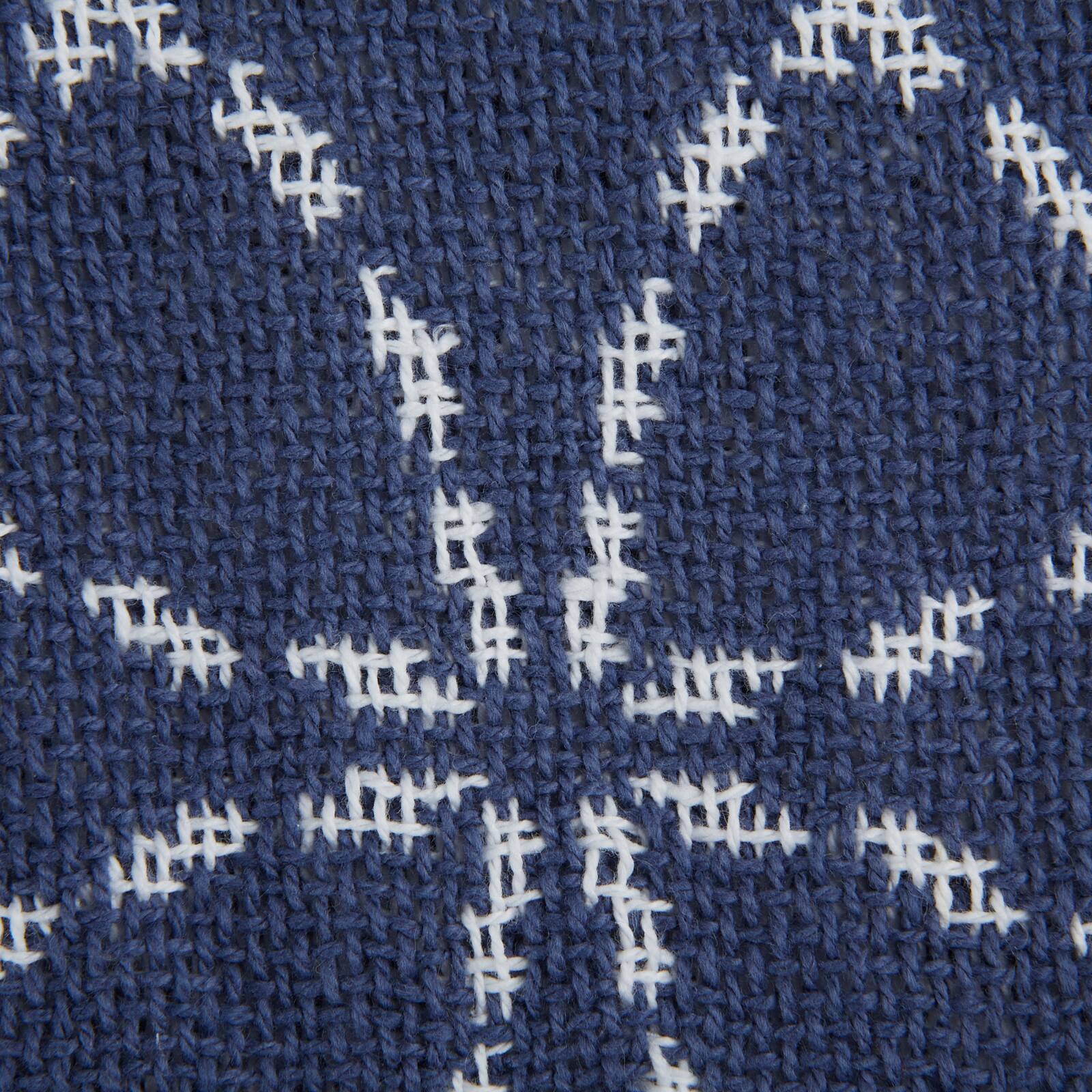 French Blue Concentric Circles Throw