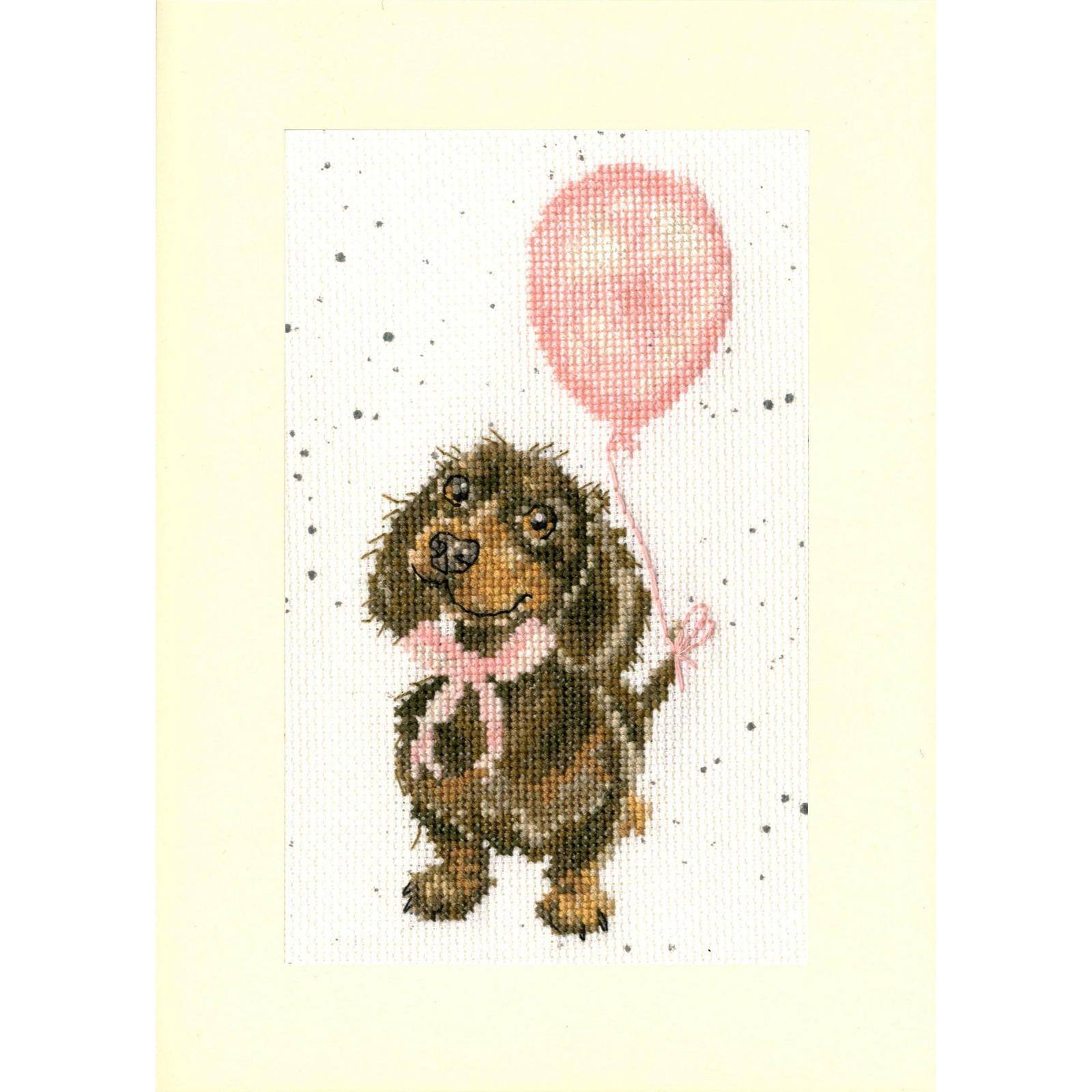 Bothy Threads Welcome Little Sausage Greeting Card Counted Cross Stitch Kit
