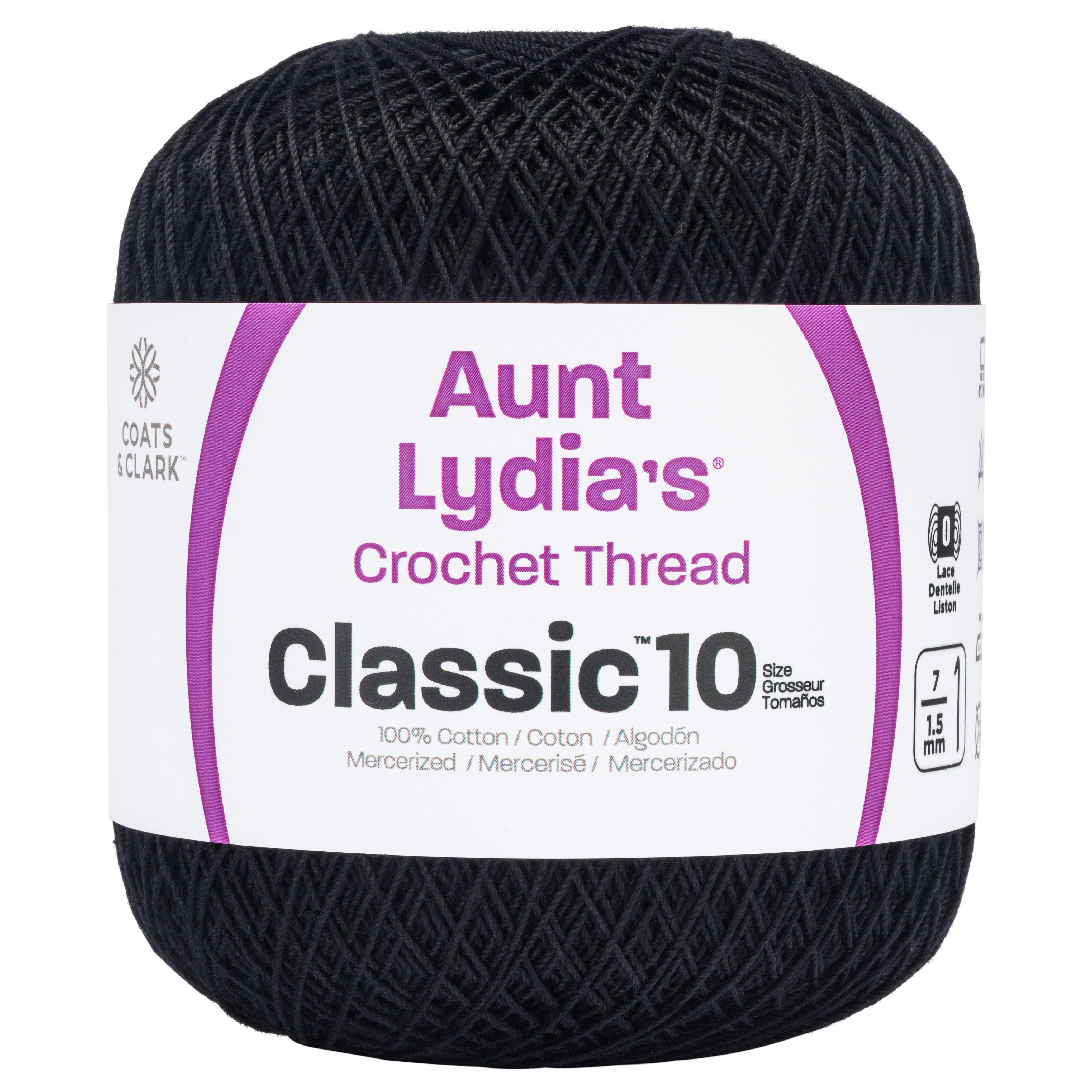 White Aunt Lydia's Crochet Thread Classic 10 400 Yds 