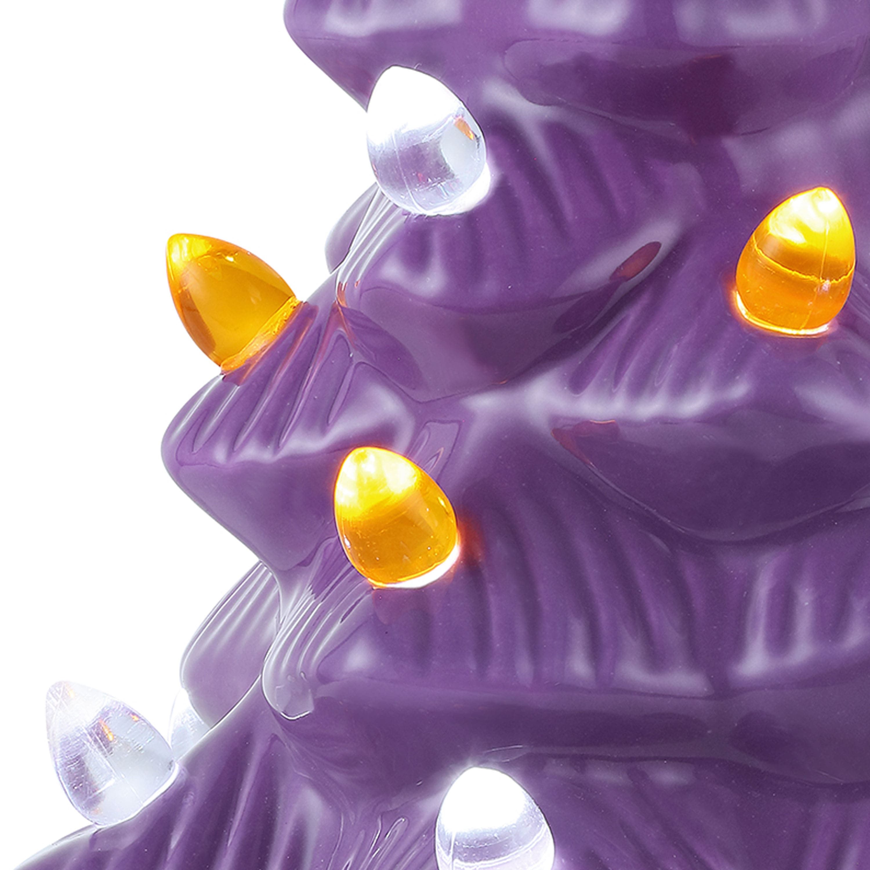 Mr. Halloween 11.7&#x22; Purple Ceramic Tree