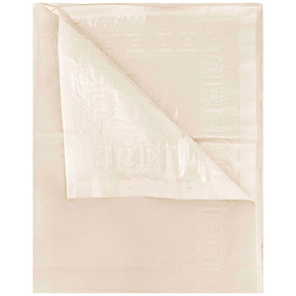 JAM Paper Ivory Rectangular Plastic Lined Paper Table Cover, 54" x 108