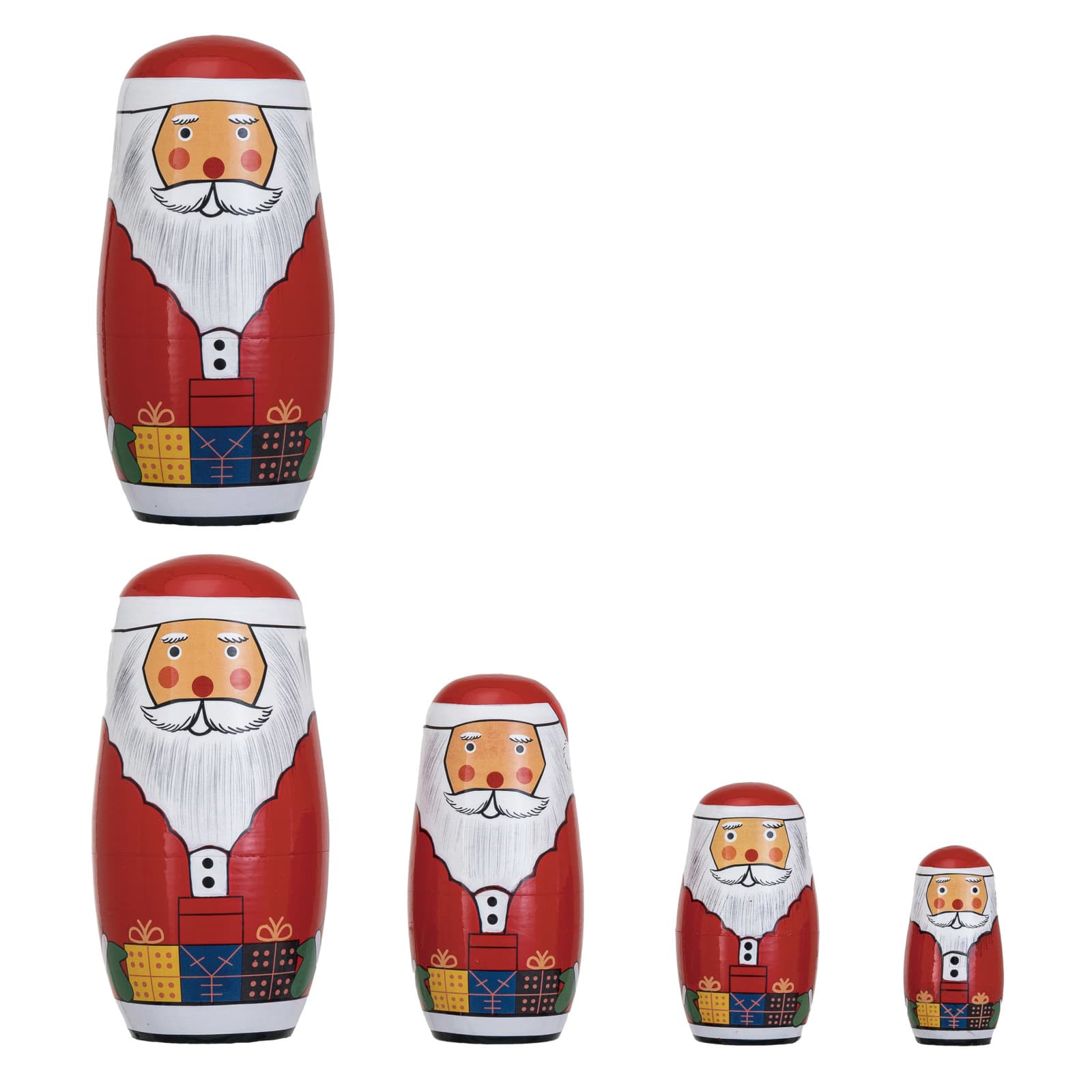 Hello Honey&#xAE; Santa Wood Nesting Doll Set