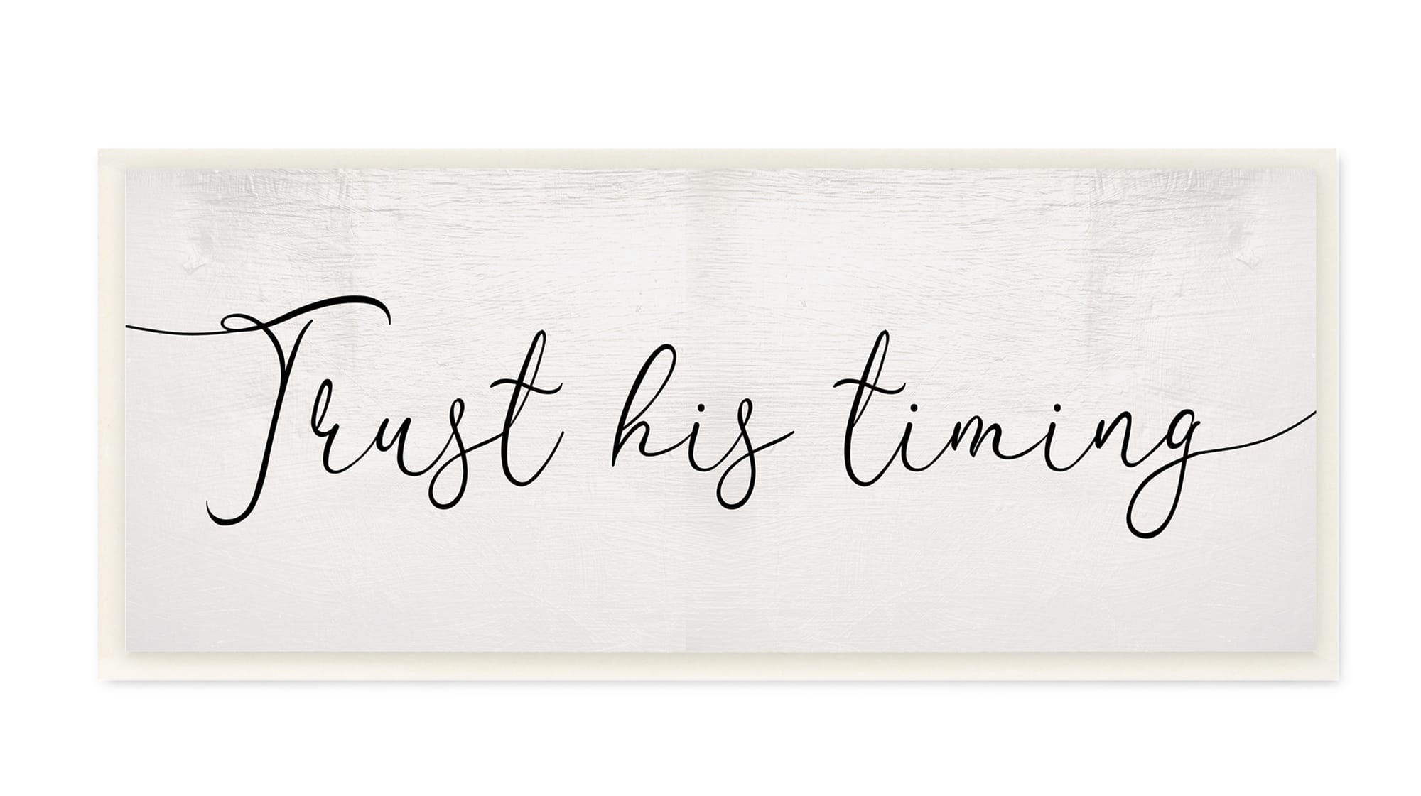 Stupell Industries Trust His Timing Religious Wooden Wall Plaque