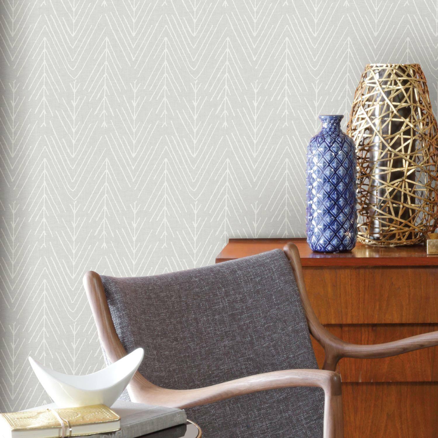 RoomMates Twig Hygge Herringbone Peel &#x26; Stick Wallpaper