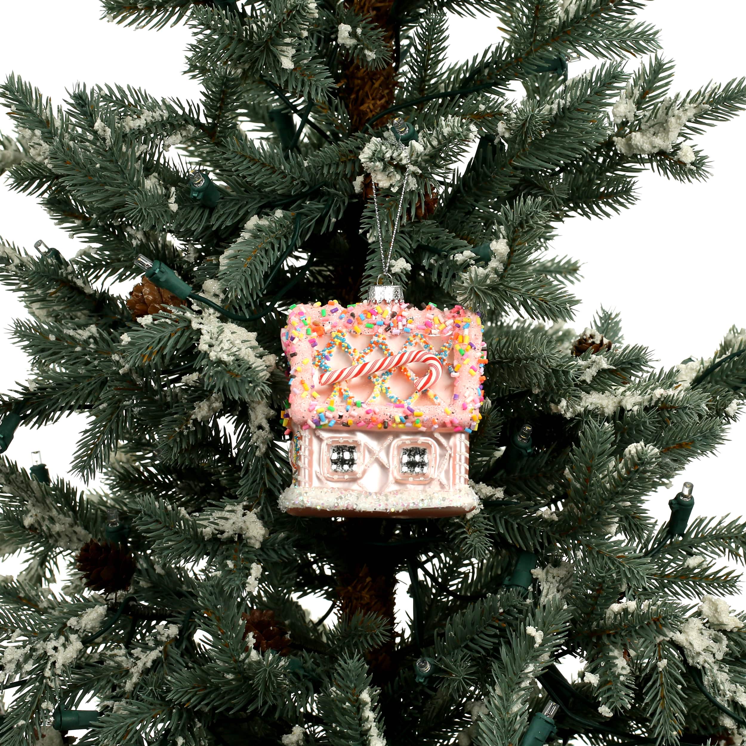 3.75&#x22; Sprinkles &#x26; Candy Glass Gingerbread House Ornament by Ashland&#xAE;