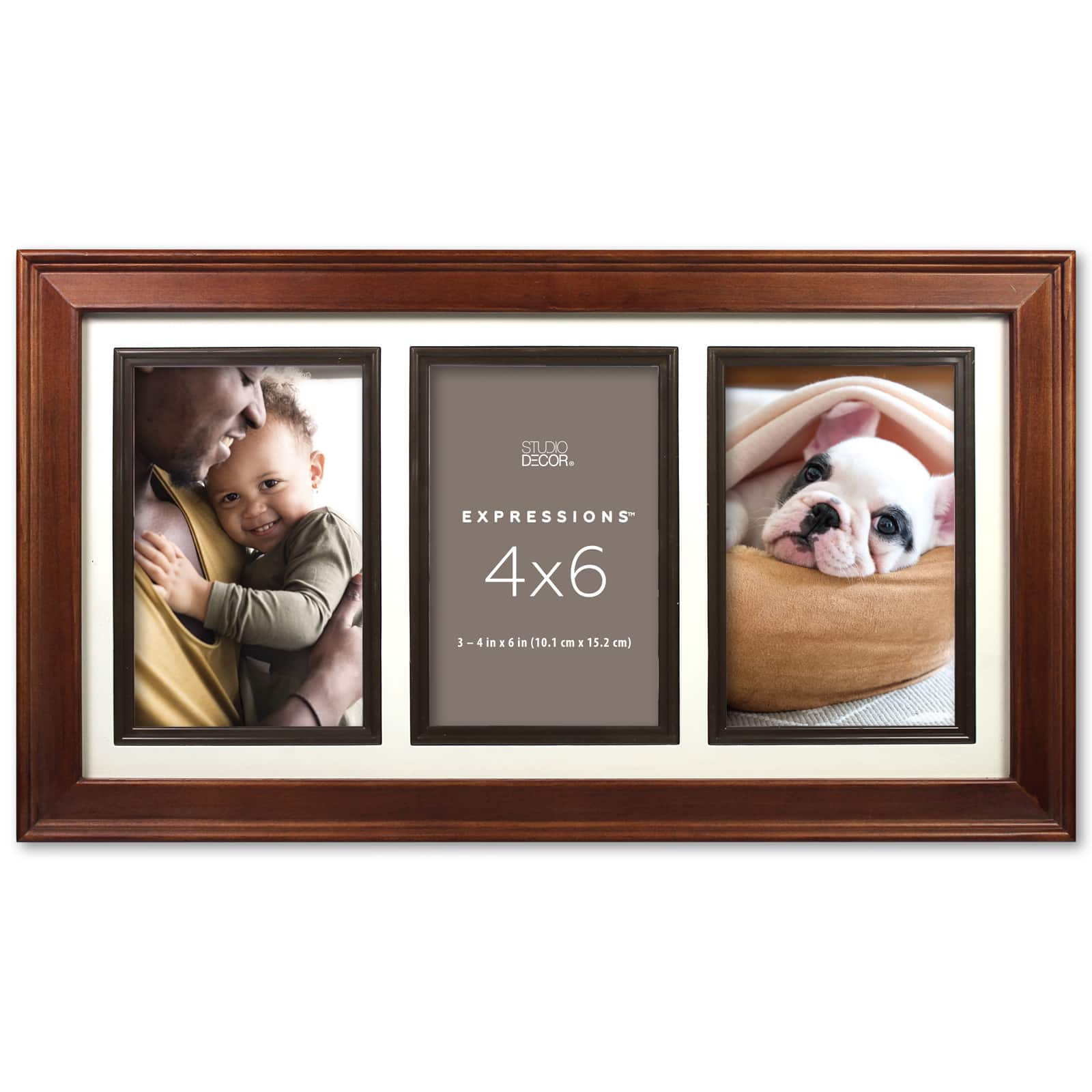 12 Pack: 3 Opening Espresso 4&#x22; x 6&#x22; Collage Frame with Fillet Mat, Expressions&#x2122; by Studio D&#xE9;cor&#xAE;