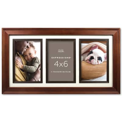 Basics Photo Picture Frame - 4 inch x 6 inch, Black - Pack of 5