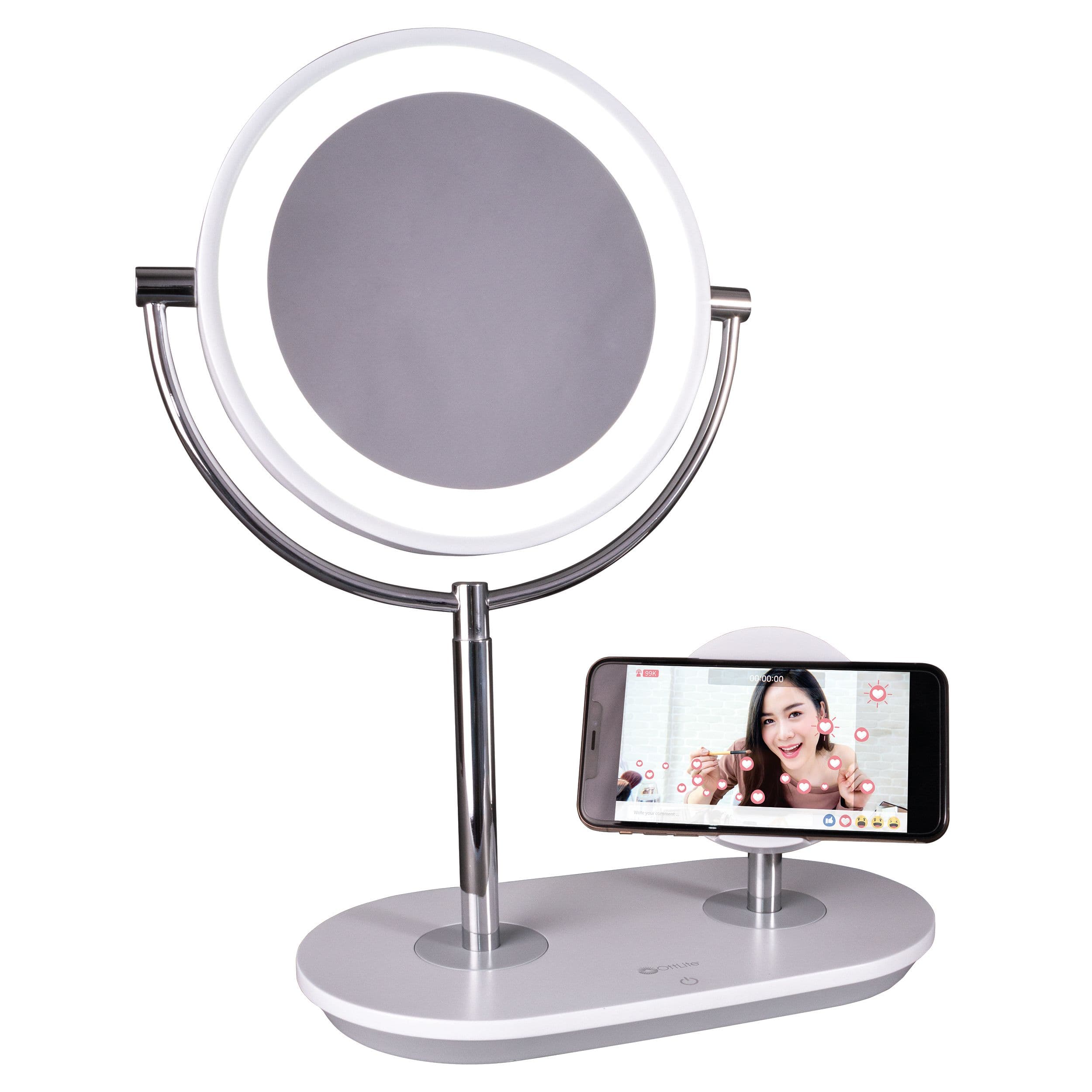 OttLite 15.65" Wireless Charging LED Makeup Mirror
