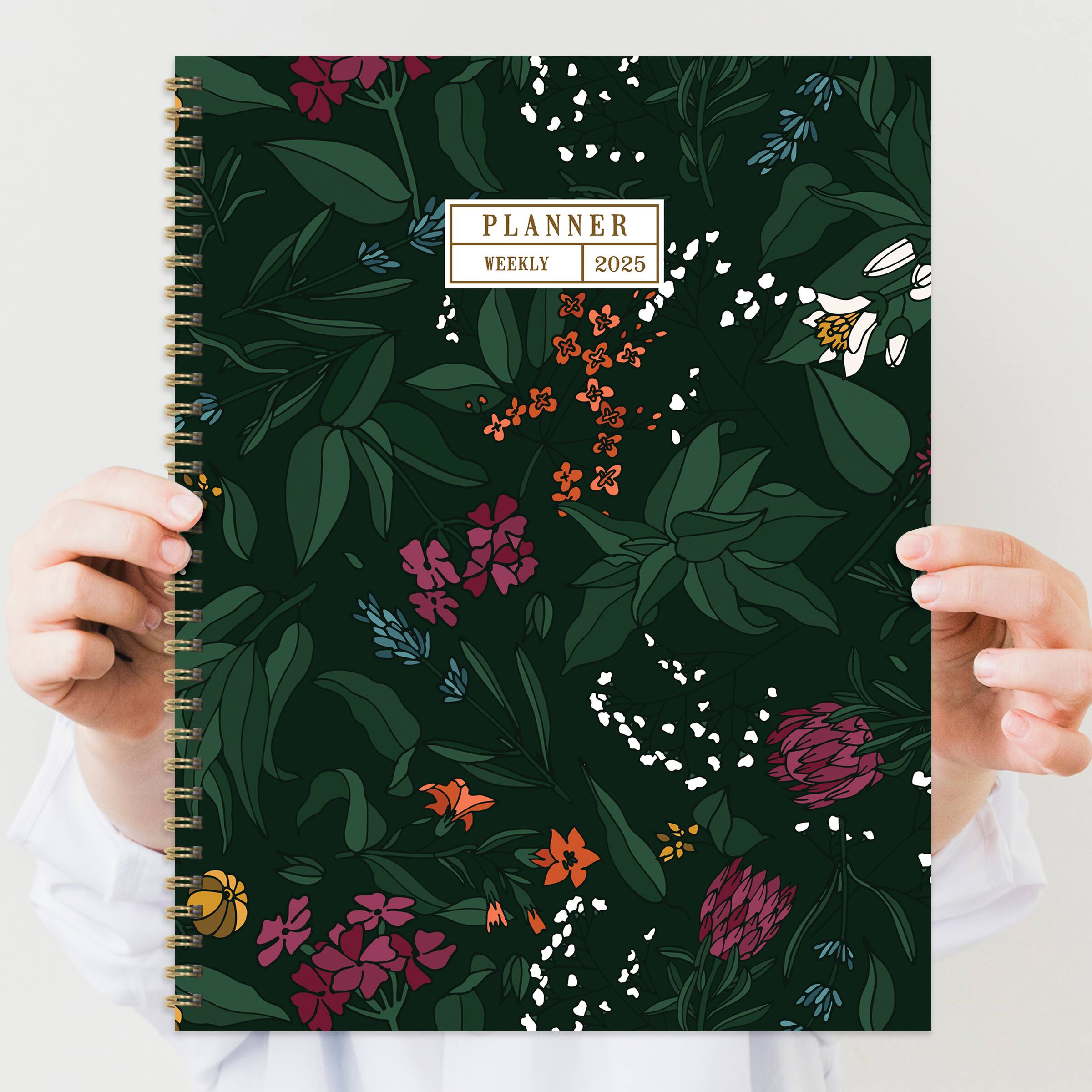 TF Publishing 2025 Large Garden Manor Weekly Monthly Spiral Planner