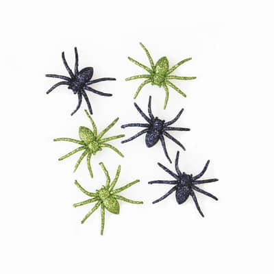 Green & Black Glitter Spiders, 6ct. by Ashland® | Michaels