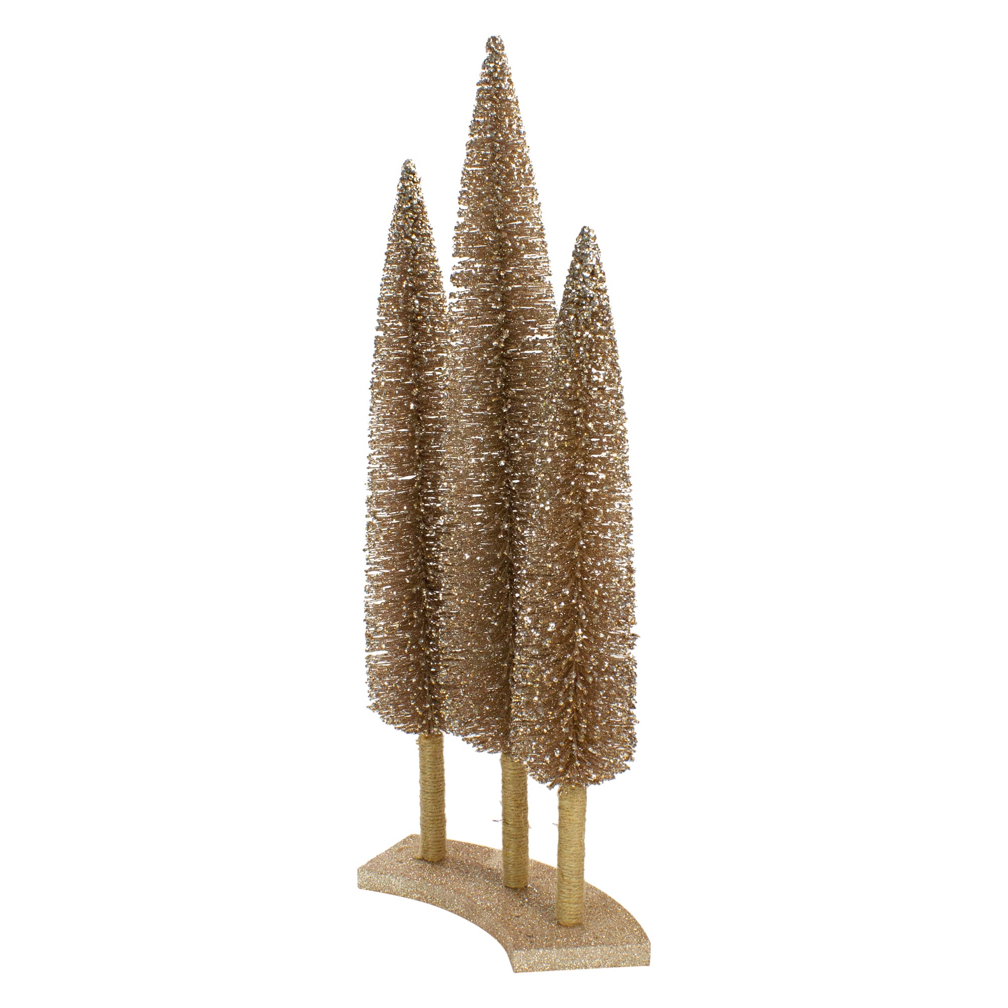 25" Sisal Décor Christmas Trees, Set of 3