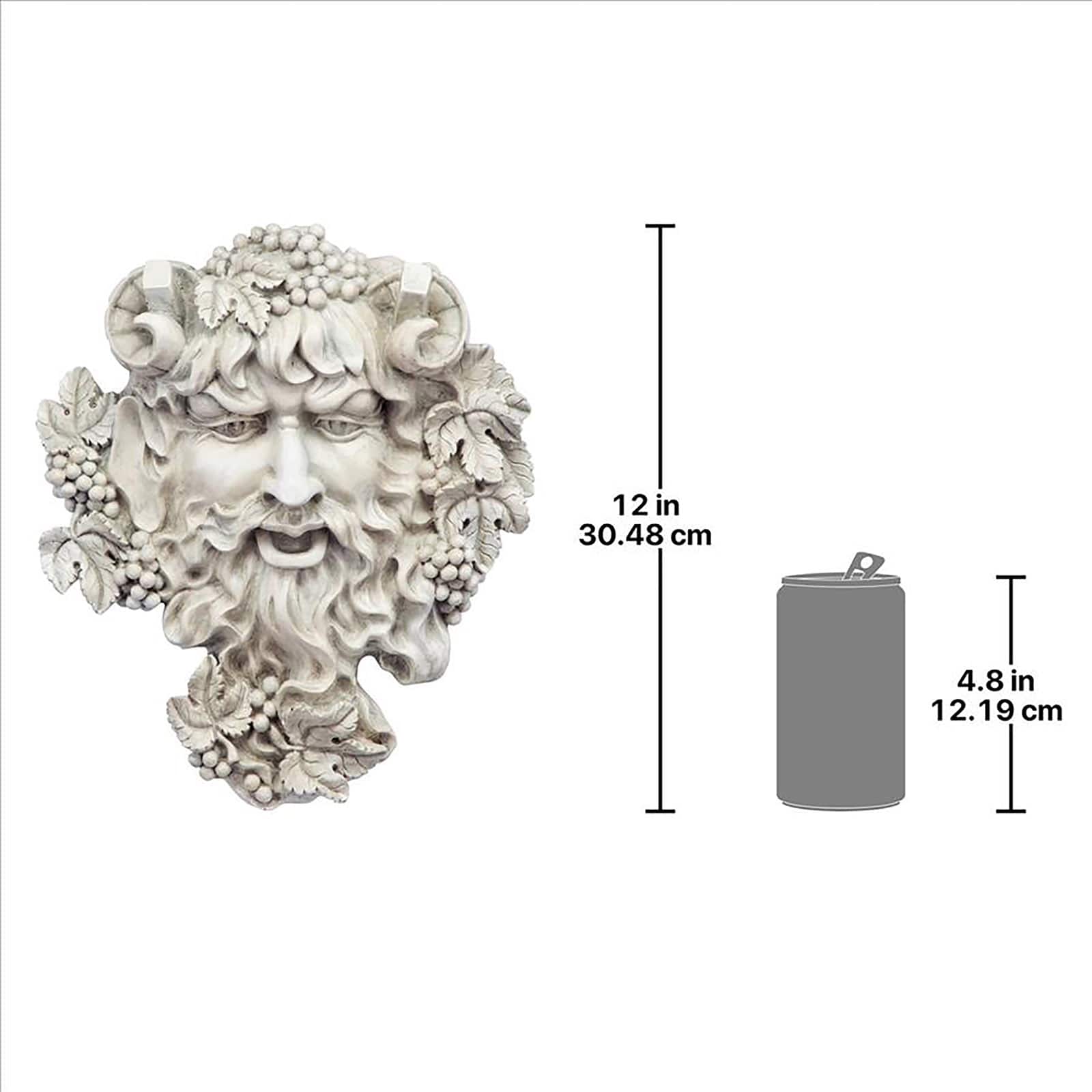 Design Toscano Bacchus Harvest God Green Man Wall Sculpture
