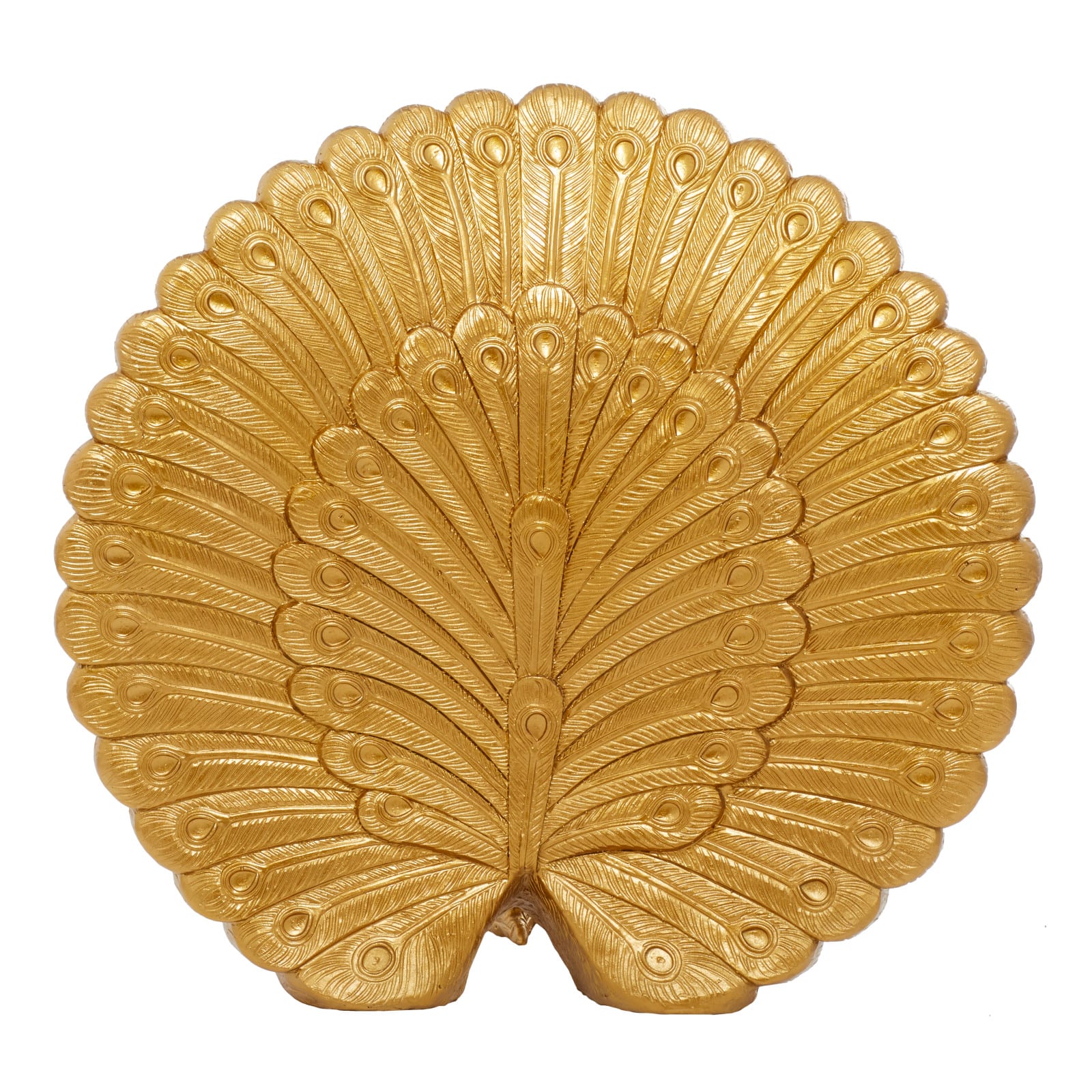 Gold Polystone Glam Sculpture, 20&#x22; x 18&#x22;