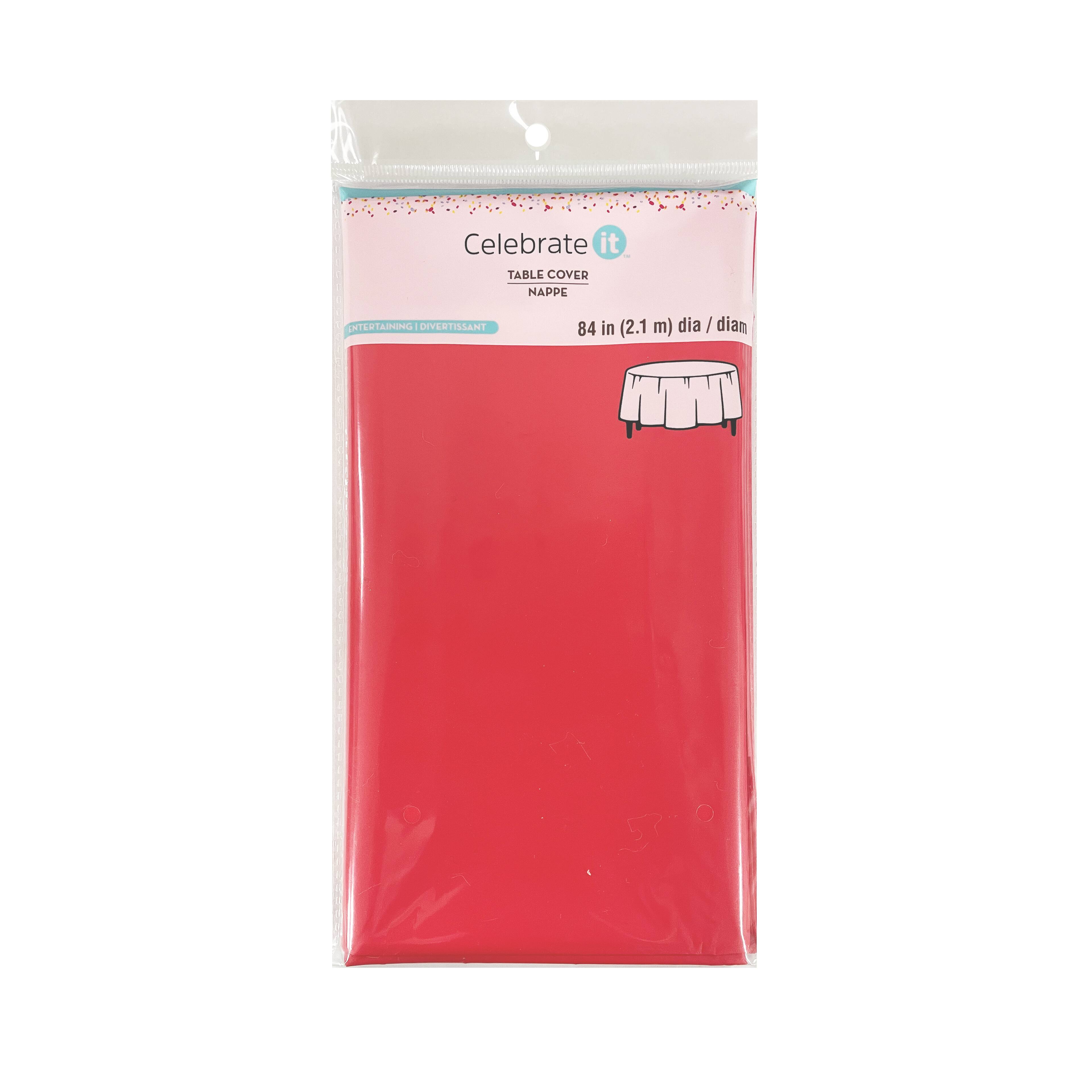 12 Pack: 84" Round Plastic Table Cover by Celebrate It™