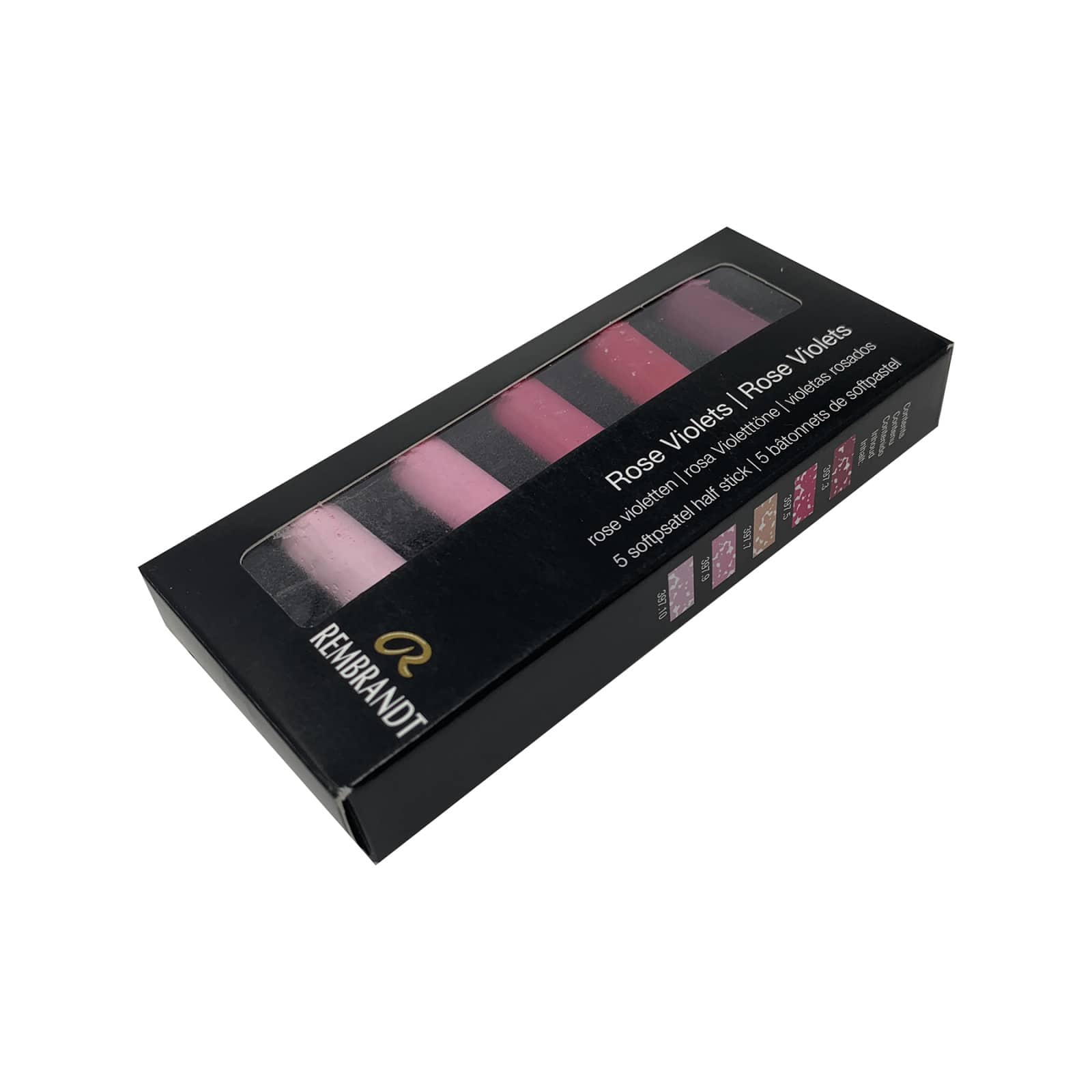 Rembrandt 5 Color Rose Violets Half Stick Soft Pastel Set
