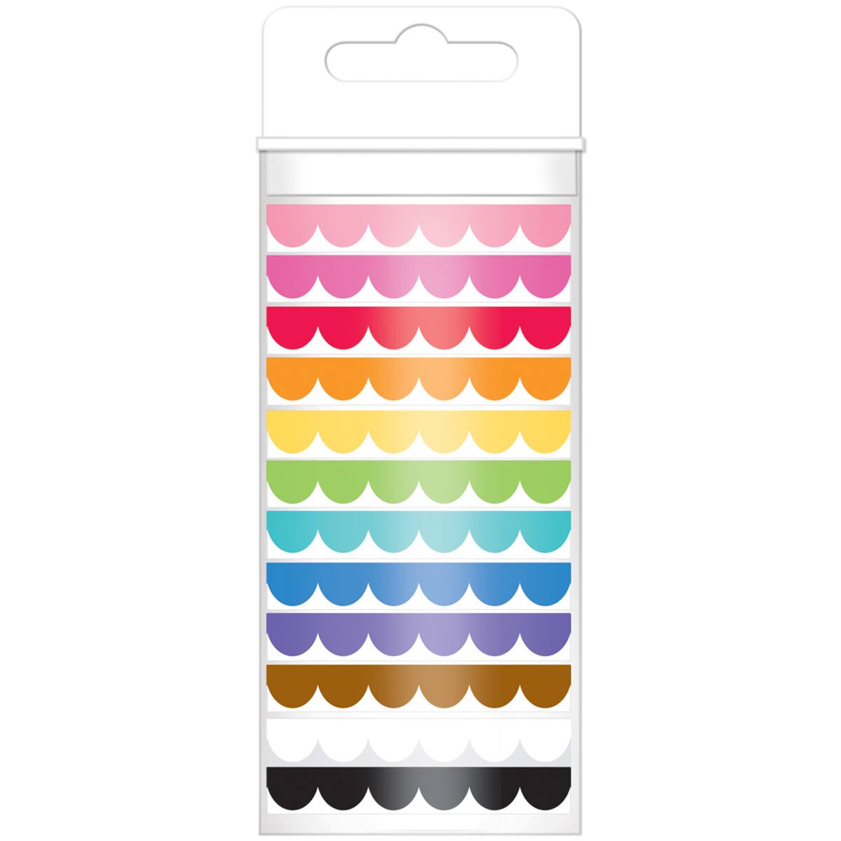 Doodlebug Design Inc.&#x2122; Monochromatic Scalloped Washi Tape Set