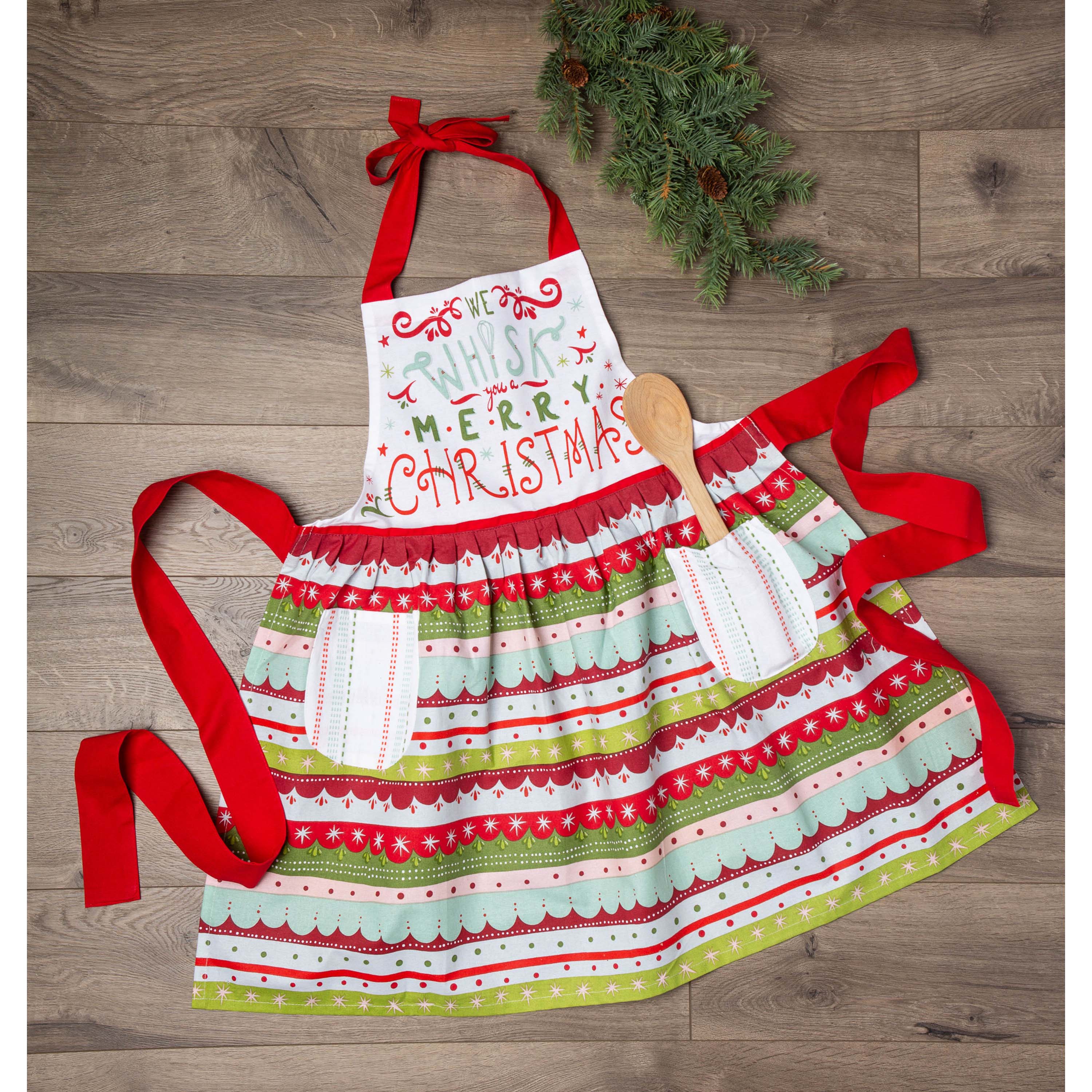 DII&#xAE; Whisk Merry Christmas Skirt Apron