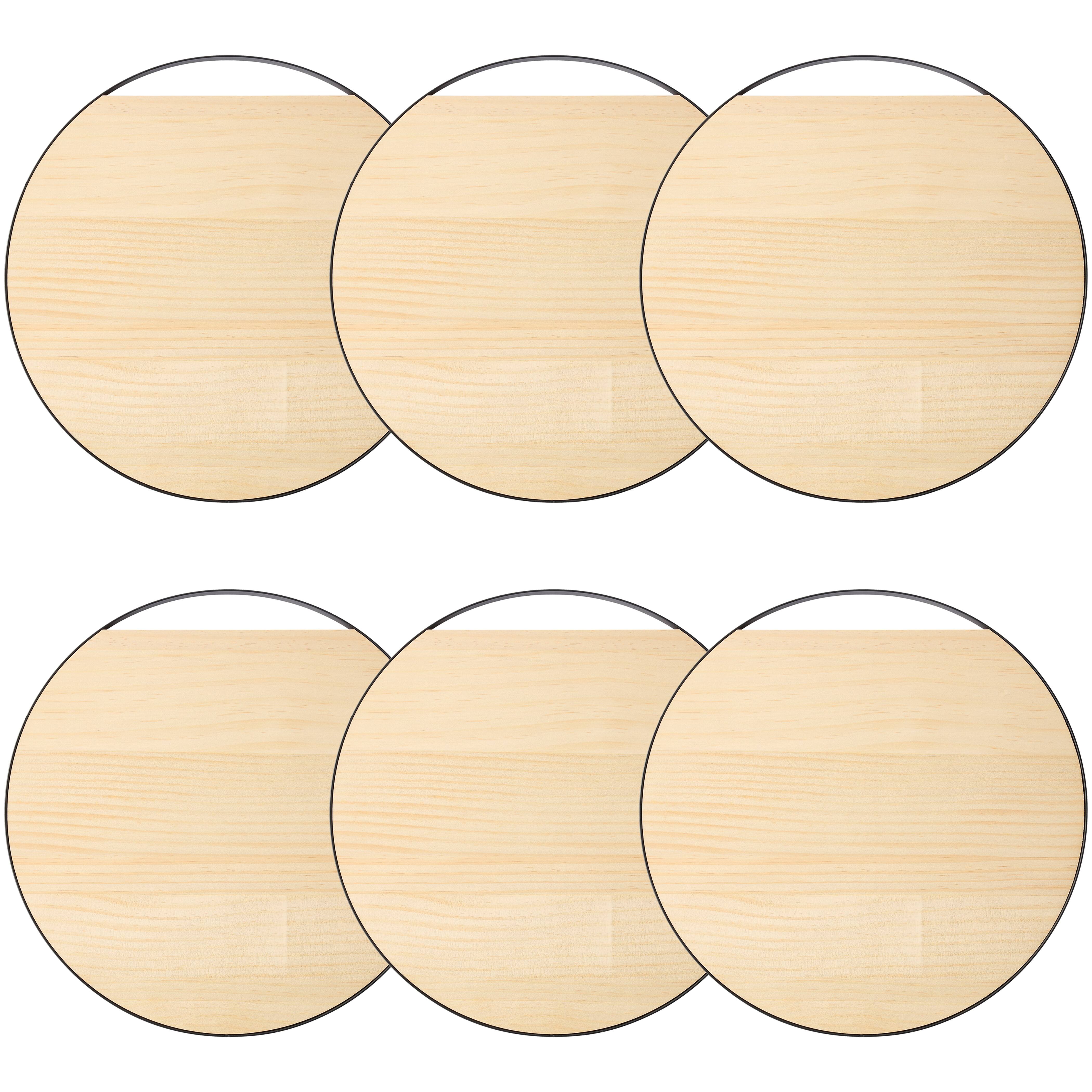 6 Pack: 16" Round Plaque with Metal Frame by Make Market®