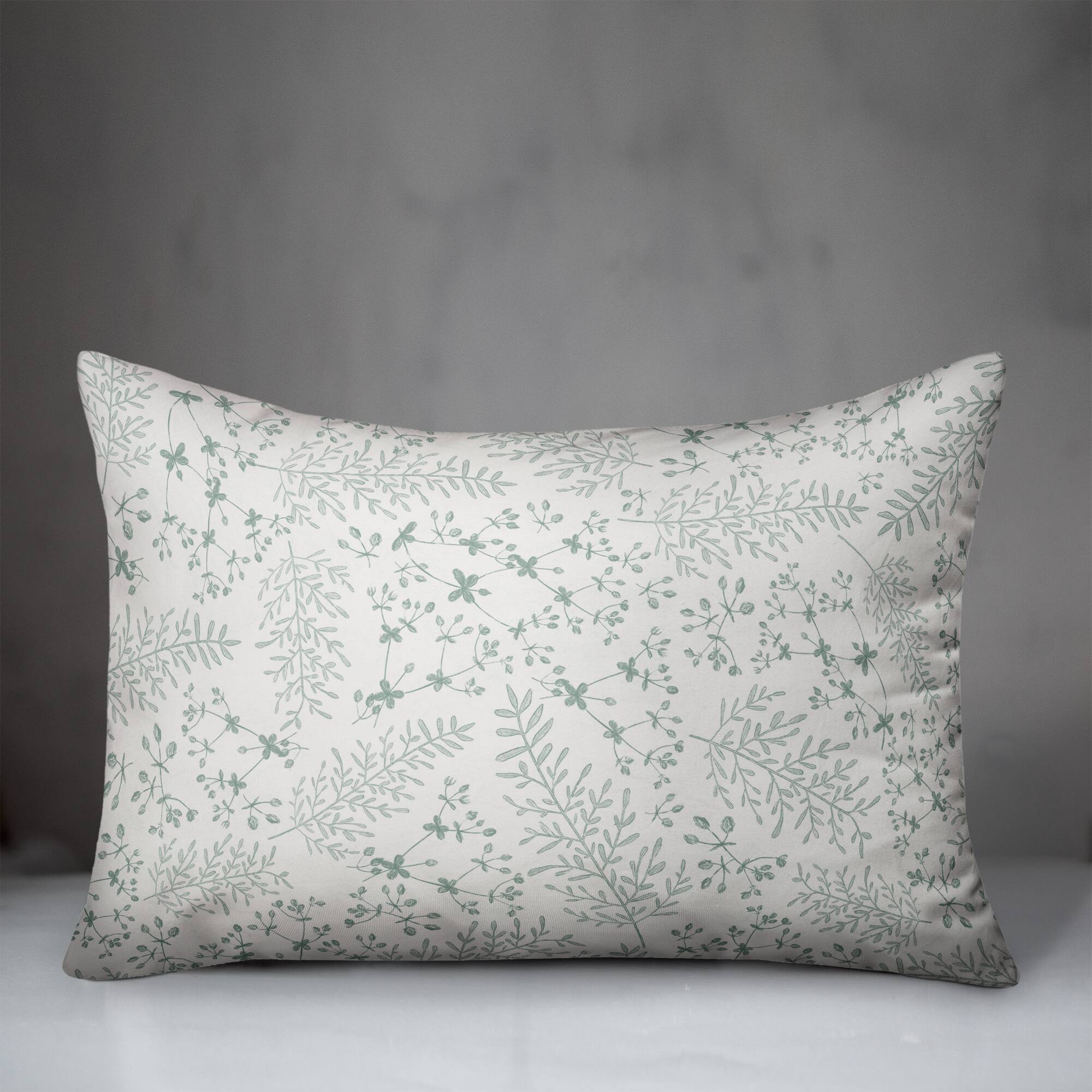 Rough Leaf Pattern Pillow 2 18" x 18" Throw Pillow