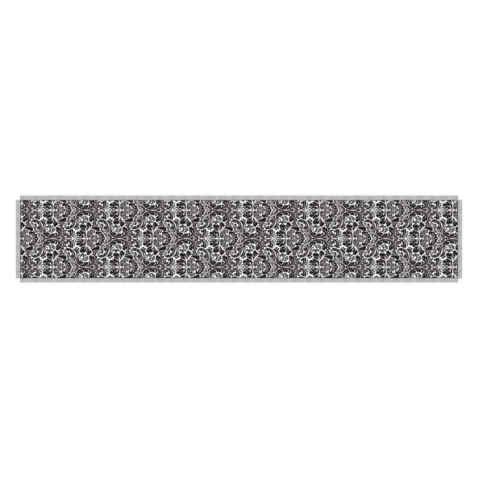 Gold Damask Print Jute Table Runner 14" x 72"