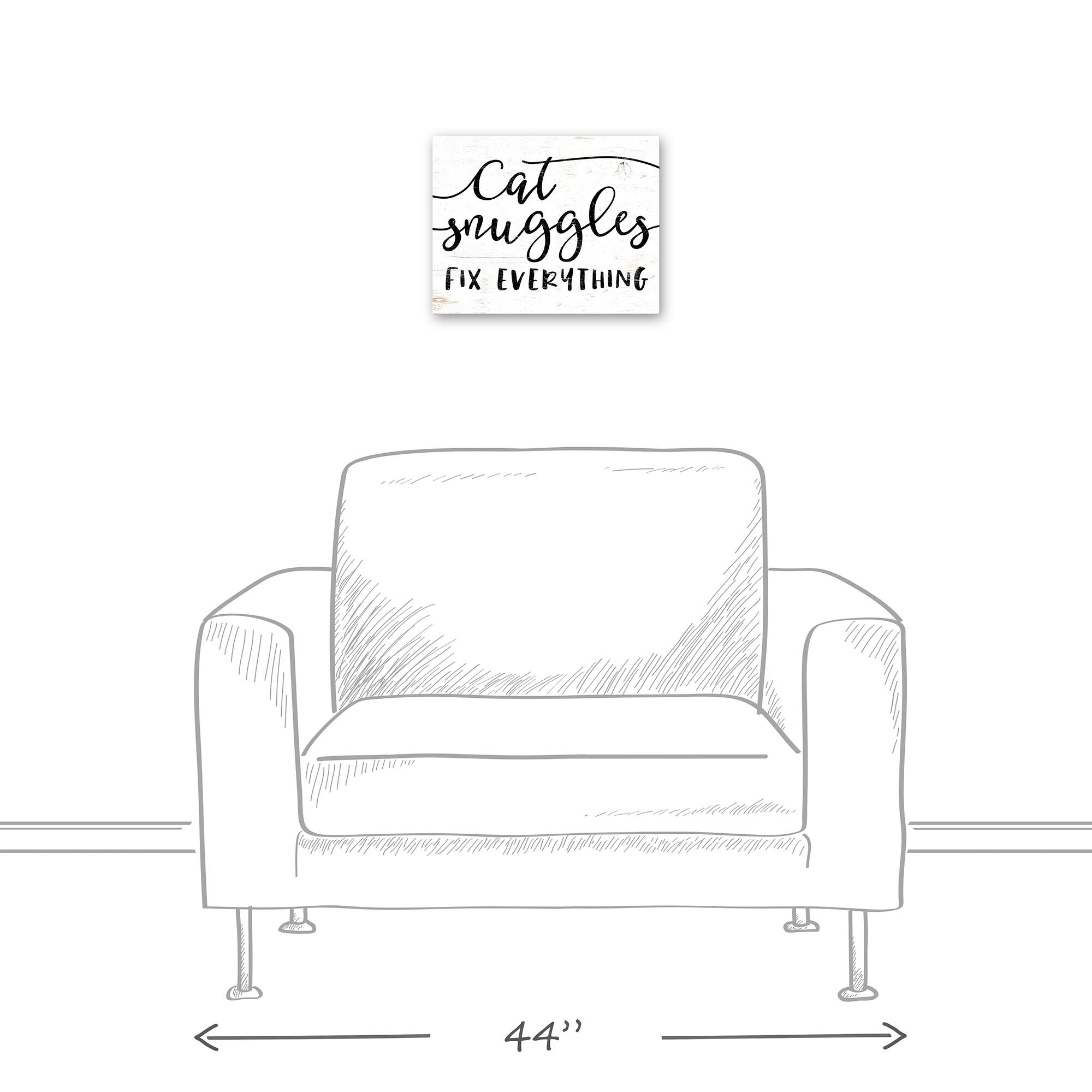 Cat Snuggles Fix Everything Canvas Wall Art