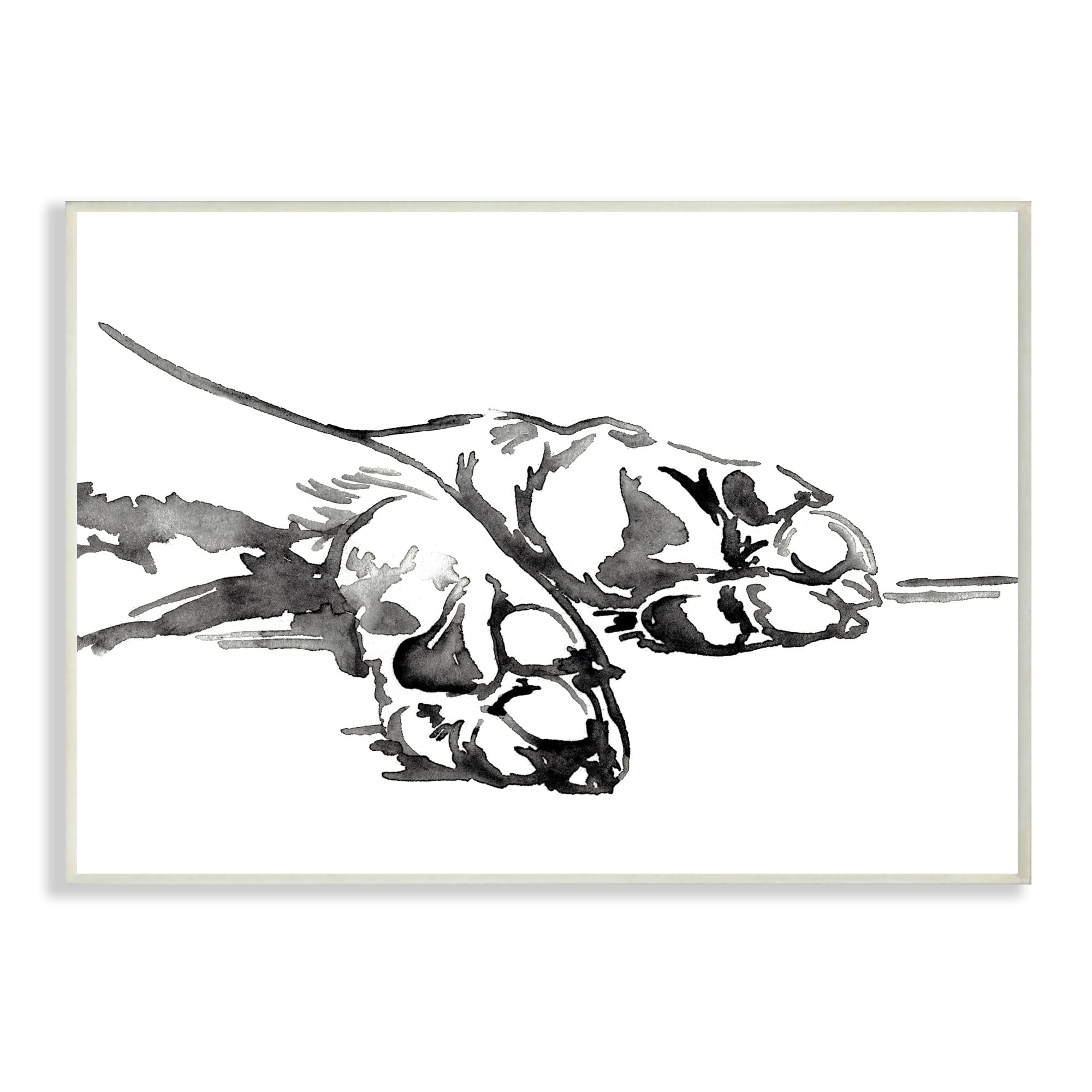 Stupell Industries Pet Animal Paws Minimal Ink Linework Wall Plaque