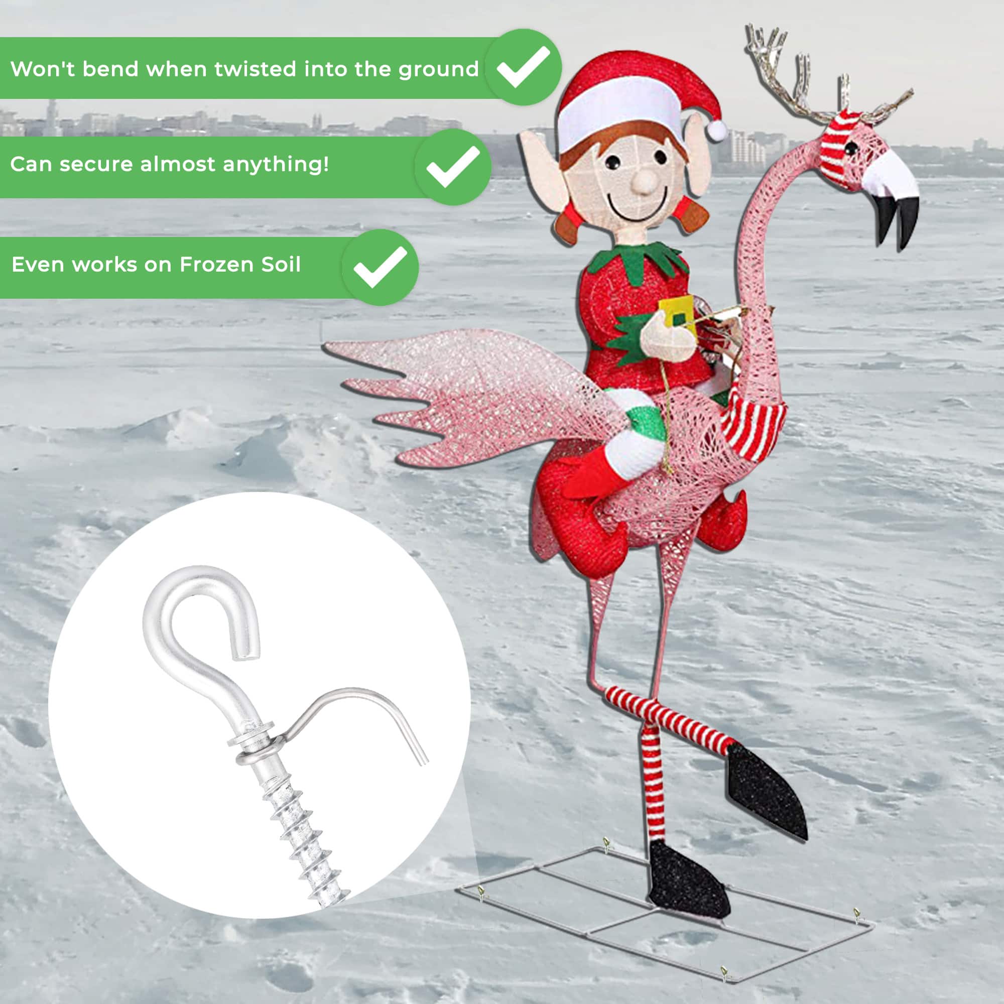 Haute Decor Prime™ 5" Twist In Christmas Yard Stakes, 4ct.