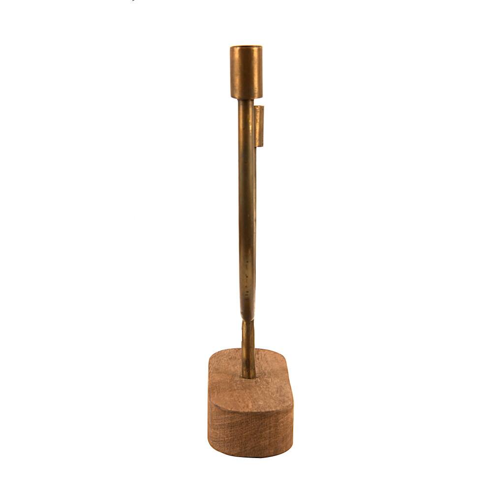 Hello Honey&#xAE; Asymmetrical Wood &#x26; Metal Candle Holder