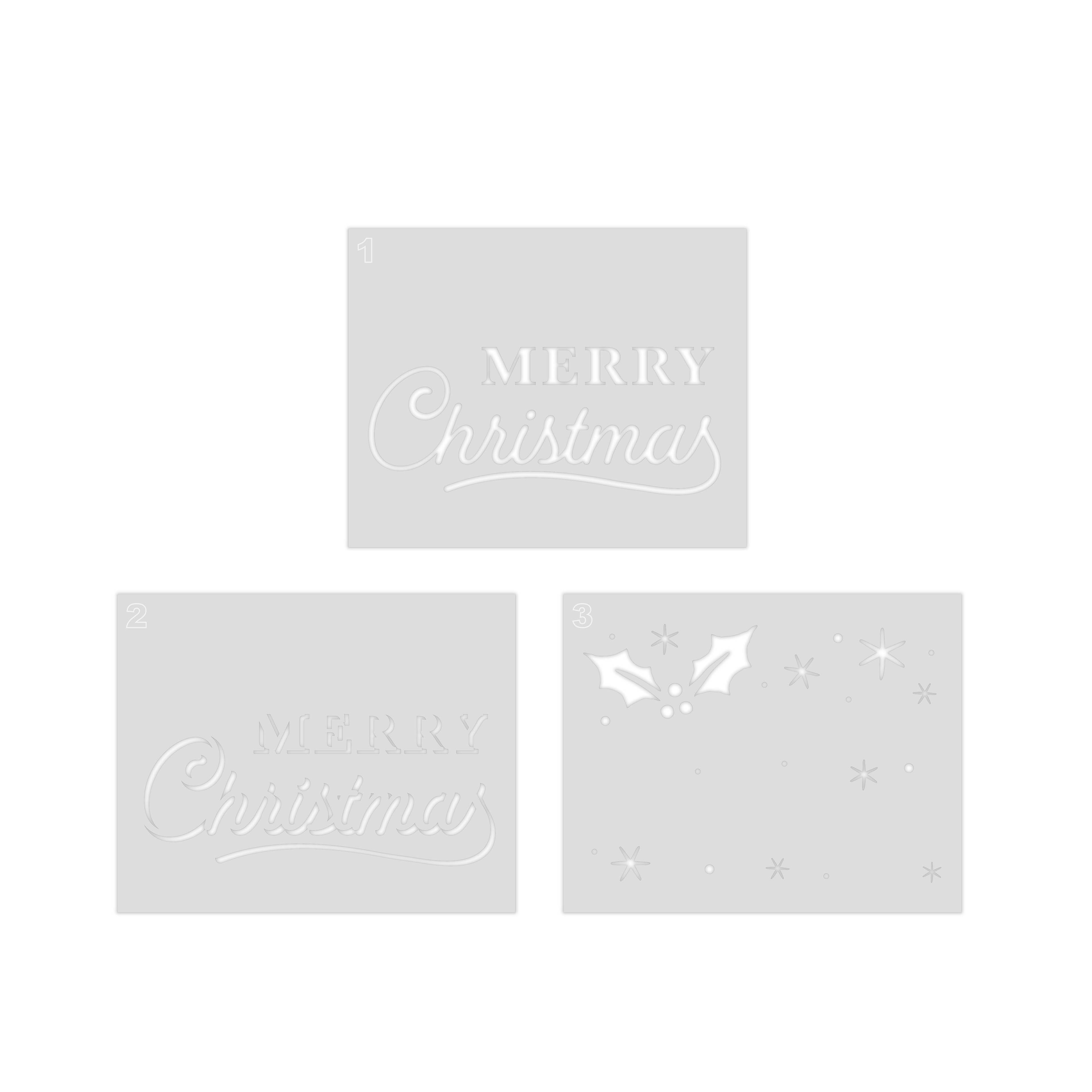 Merry Christmas Layering Stencils by Recollections&#x2122;