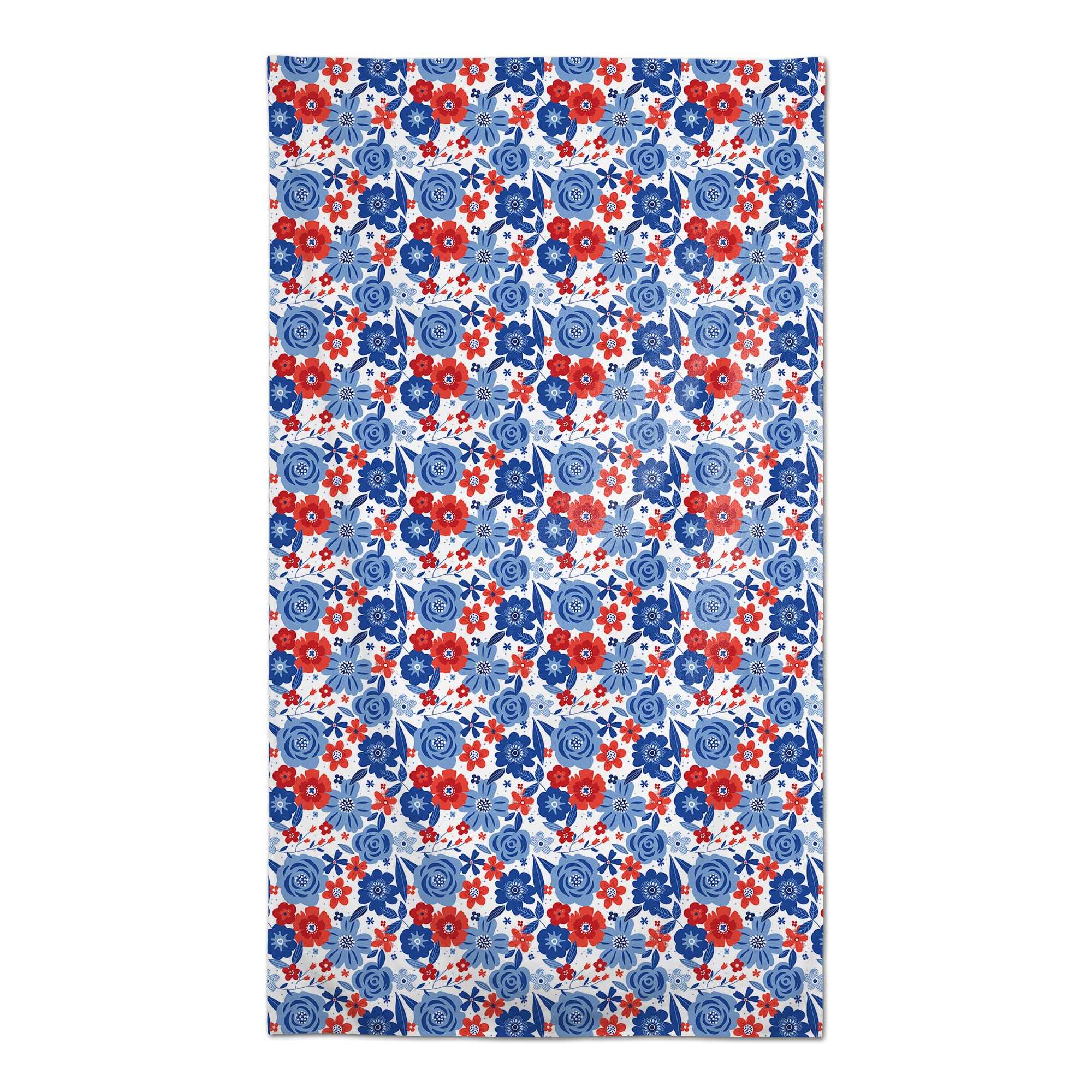 Red White and Blue Florals Tablecloth