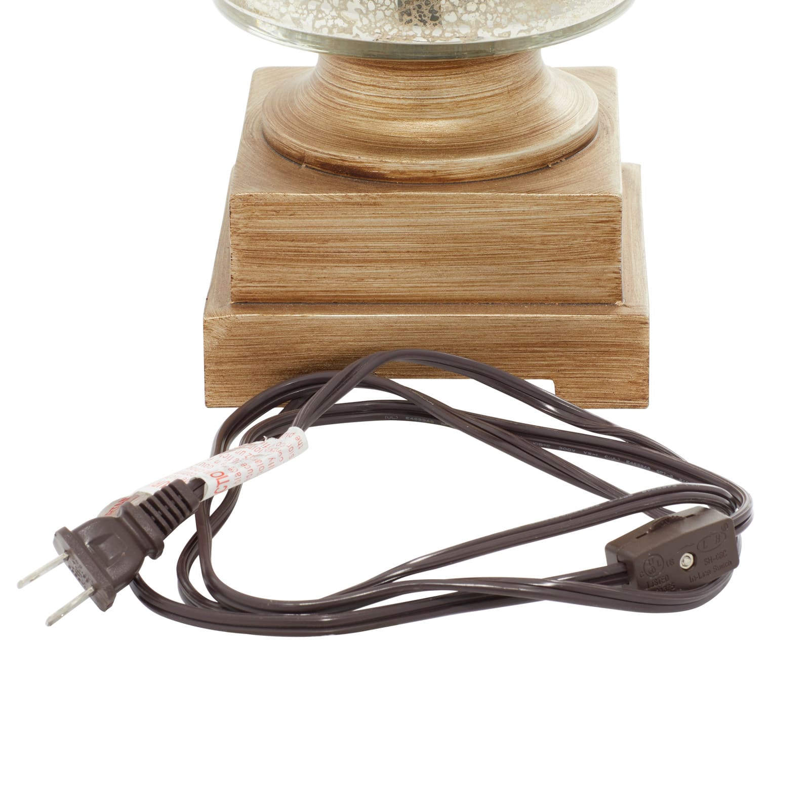 Set of 2" Gold Glass Glam Uplight, 18"