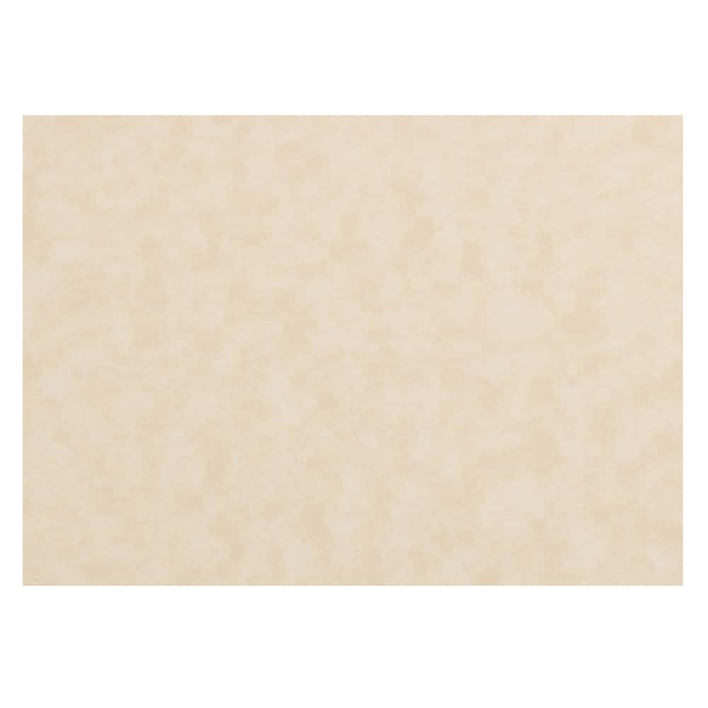 JAM Paper Natural 3.5" x 4.87" Blank Flat Parchment Note Cards, 50ct.