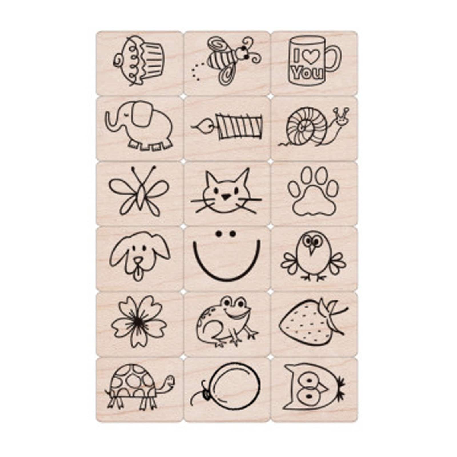 Hero Arts® Ink 'n' Stamp Woodblock Fun Stuff Stamps