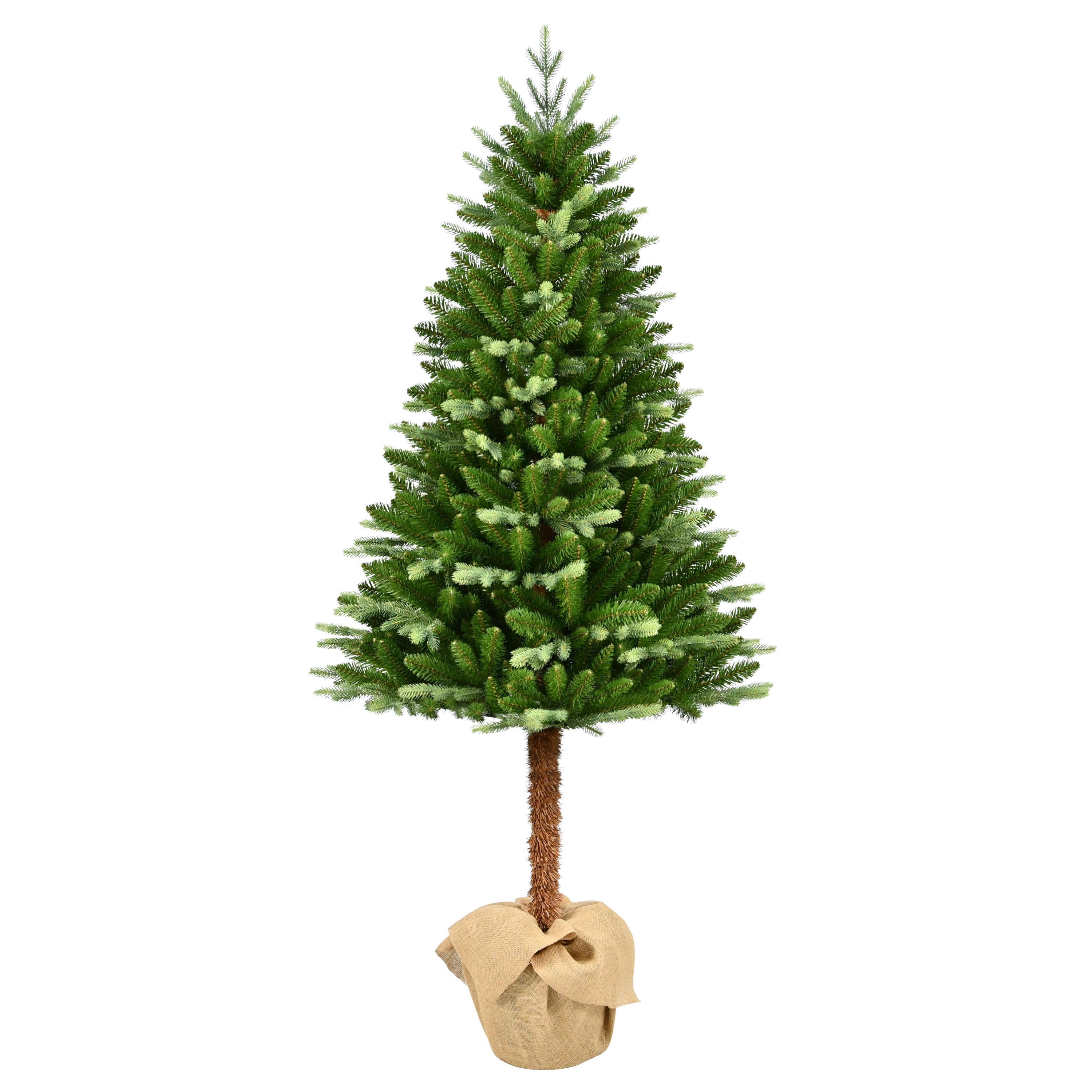 6ft. Unlit Alpine Artificial Christmas Tree in Burlap Sack