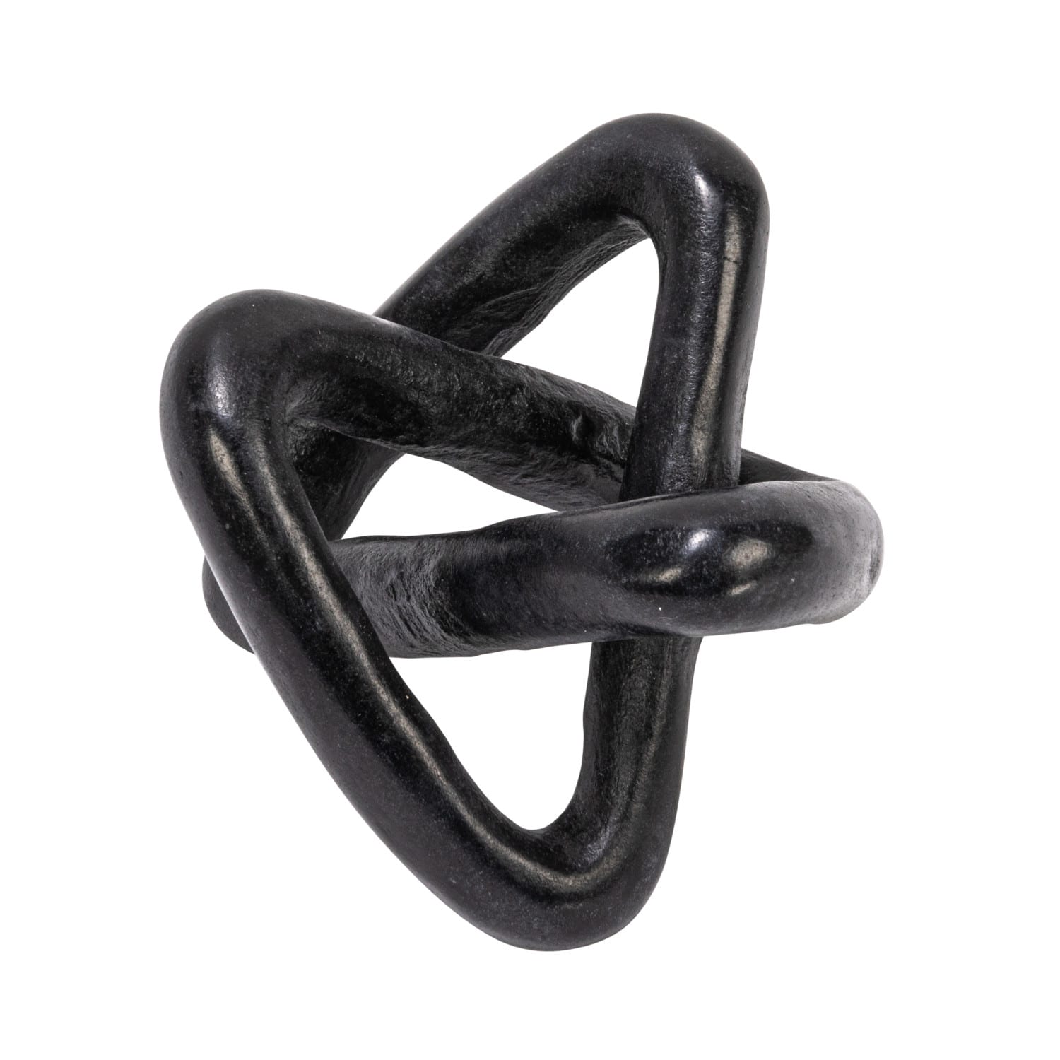 Hello Honey&#xAE; 3.5&#x22; Black Modern Decorative Marble Link Knot