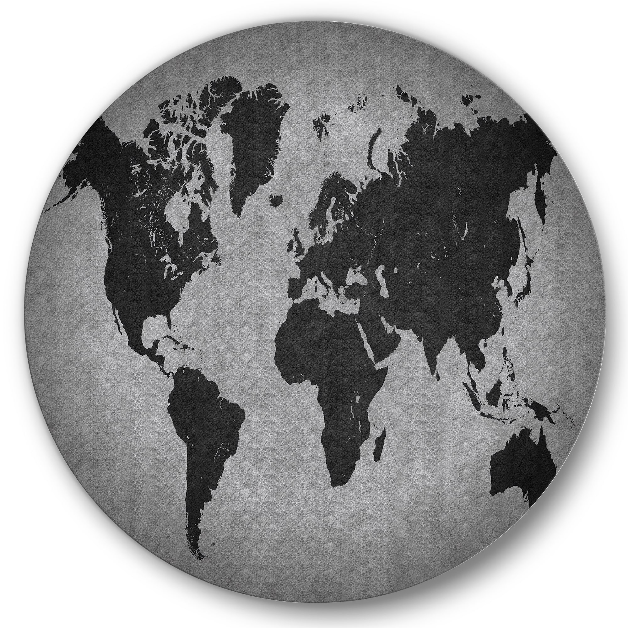 Designart - Ancient Map of The World IX - Vintage Metal Circle Wall Art