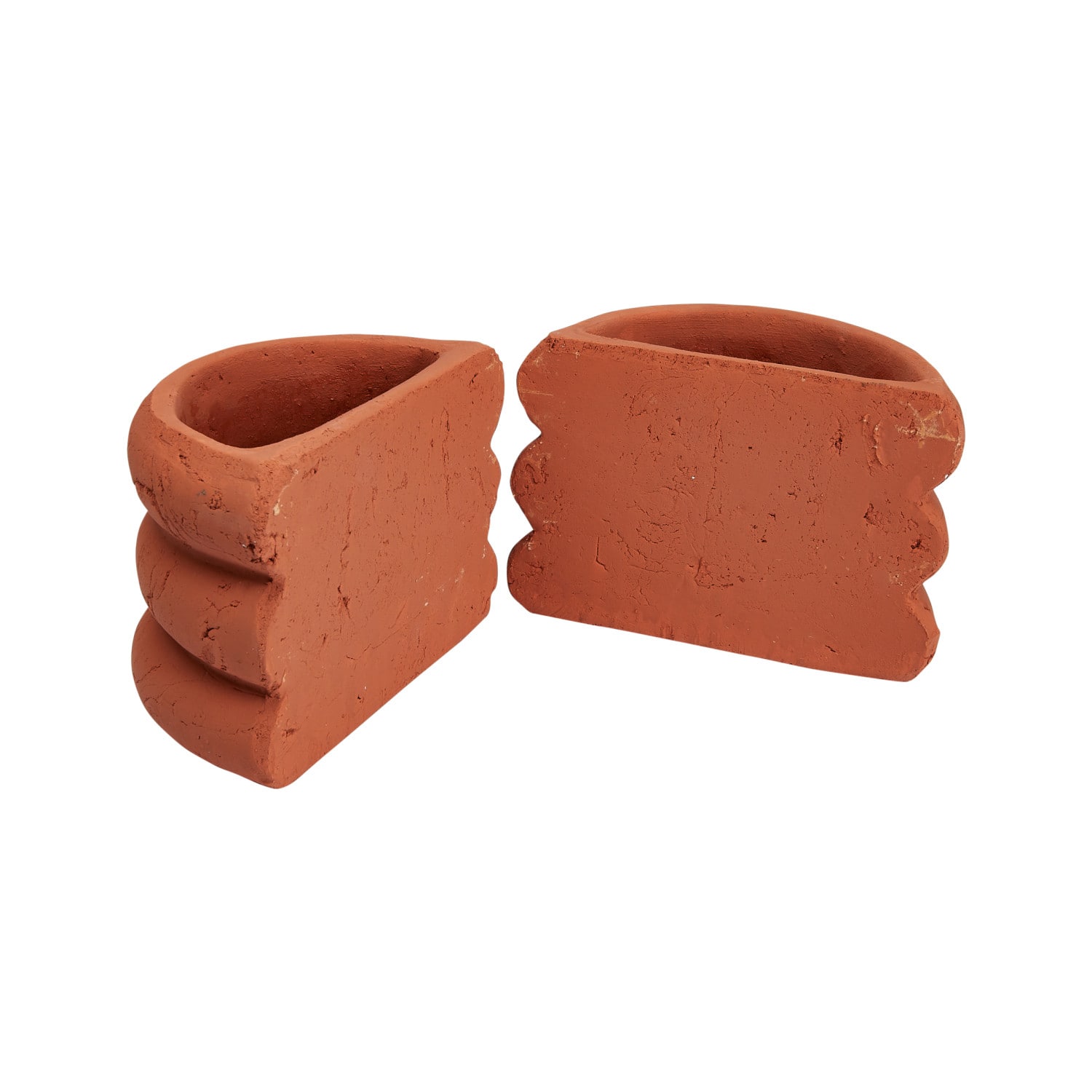 Hello Honey® Terracotta Half Circle Vase Bookends, 2ct.