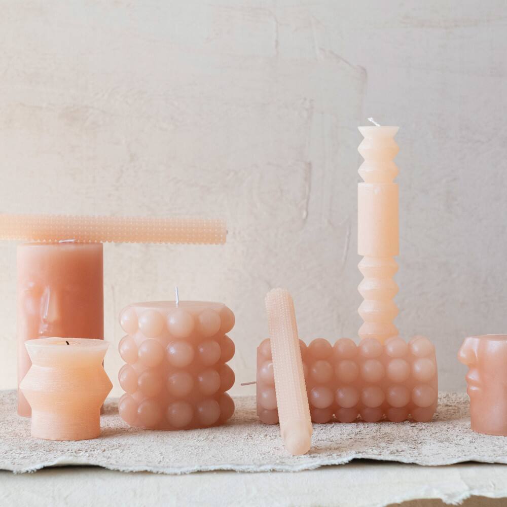 Hello Honey&#xAE; 10&#x22; Unscented Hobnail Taper Candles In Box Set