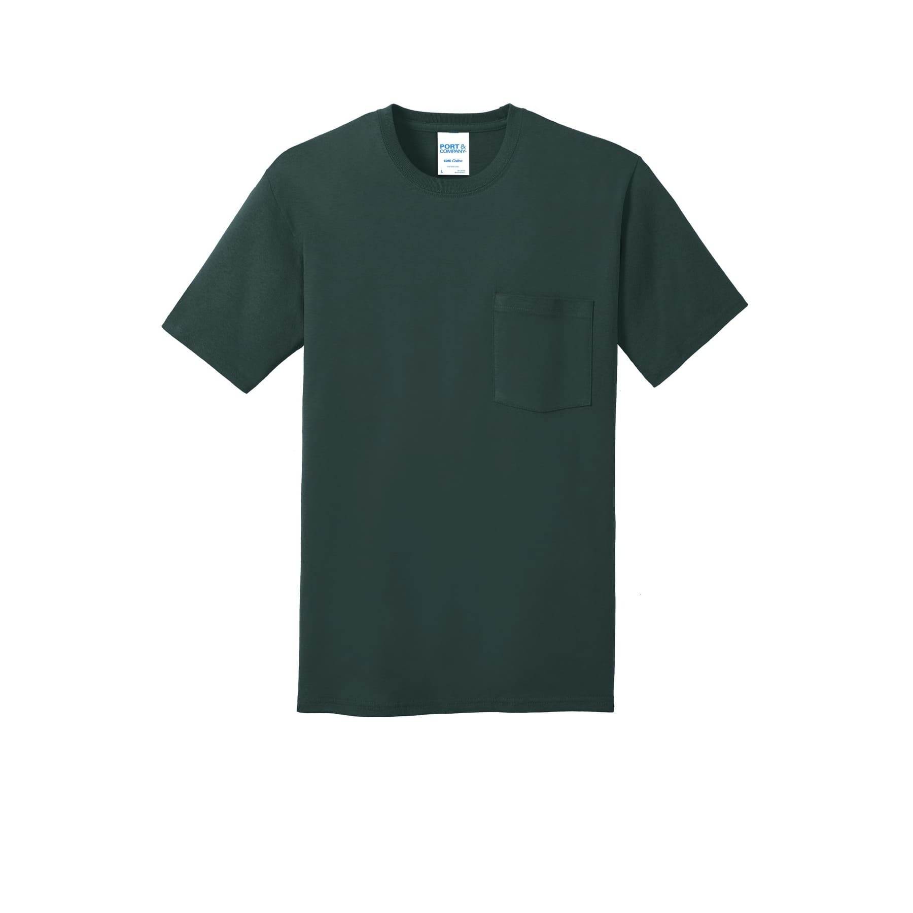 Port & Company® Core Cotton Pocket Adult T-Shirt