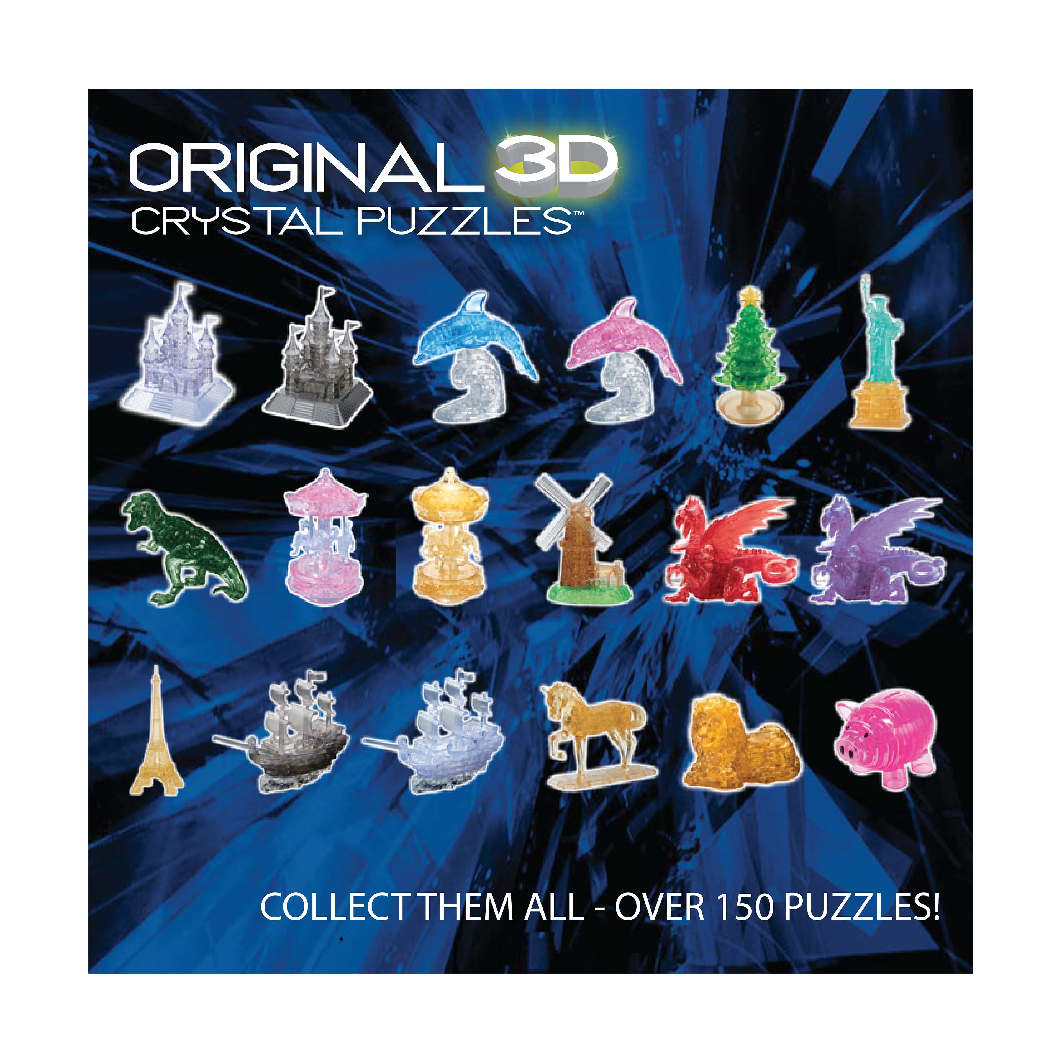 3D Crystal Puzzle - Skull (Blue): 48 Pcs