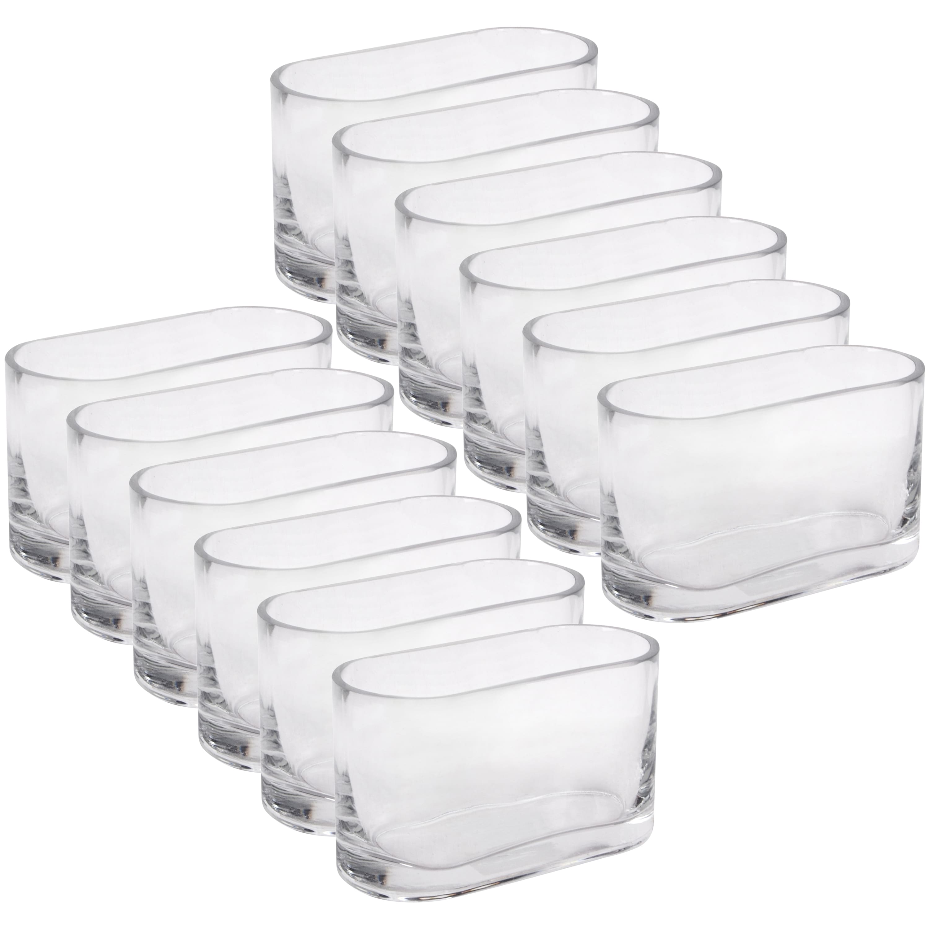 12 Pack: 6.9" Oval Glass Vase by Ashland®
