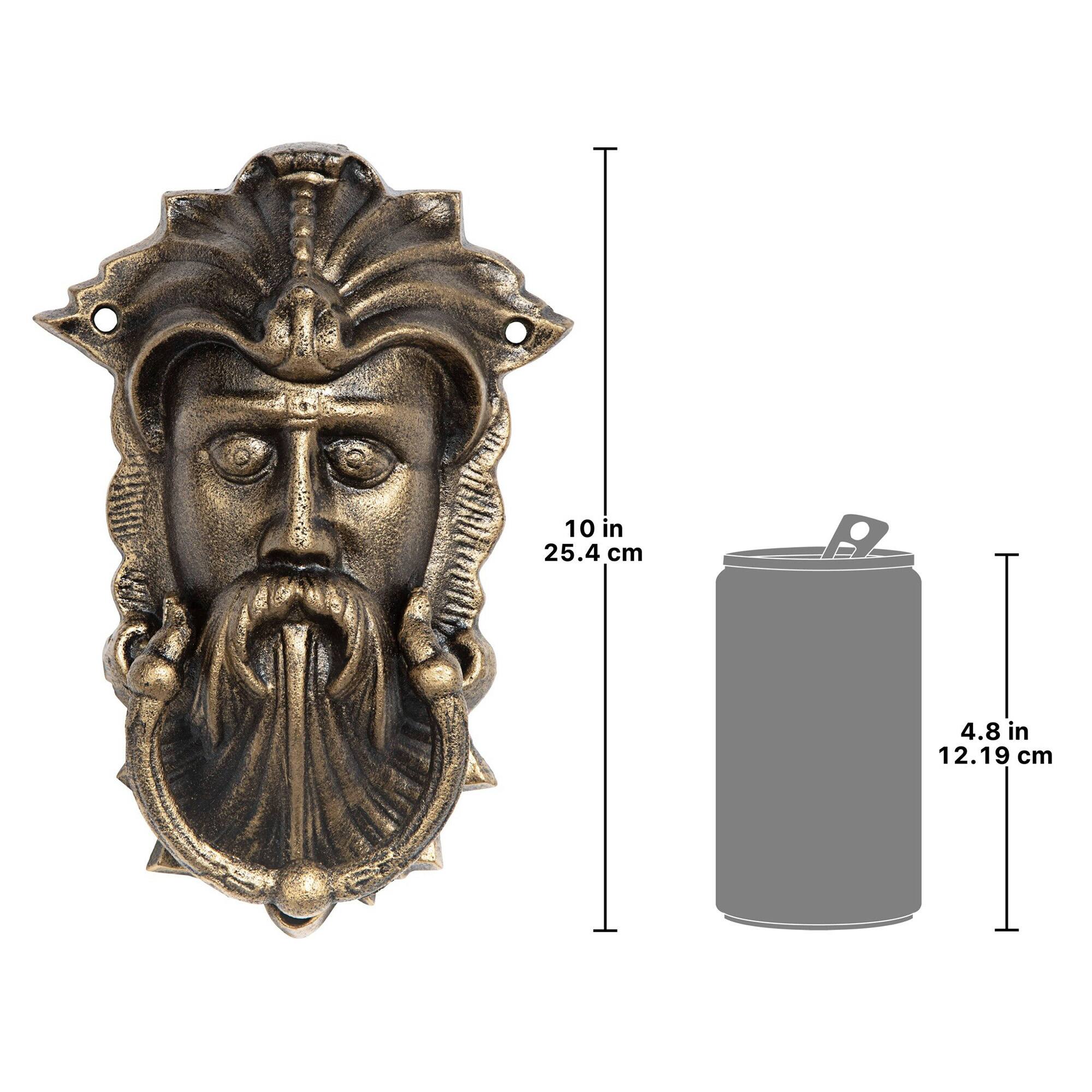 Design Toscano 10&#x22; Sutherland House Greenman Authentic Foundry Iron Door Knocker