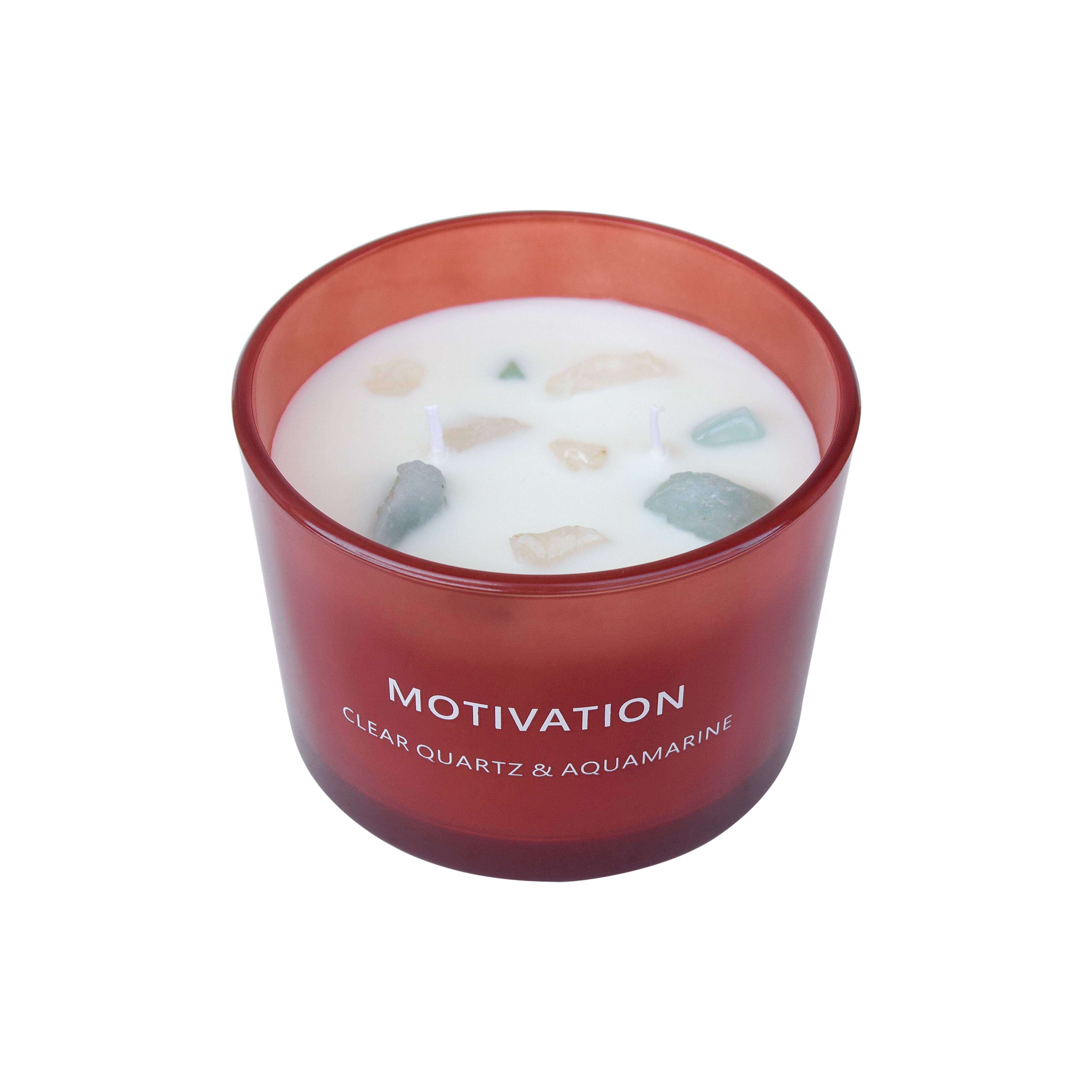 12oz. Clear Quartz &#x26; Aquamarine Motivation Scented Jar Candle by Ashland&#xAE;