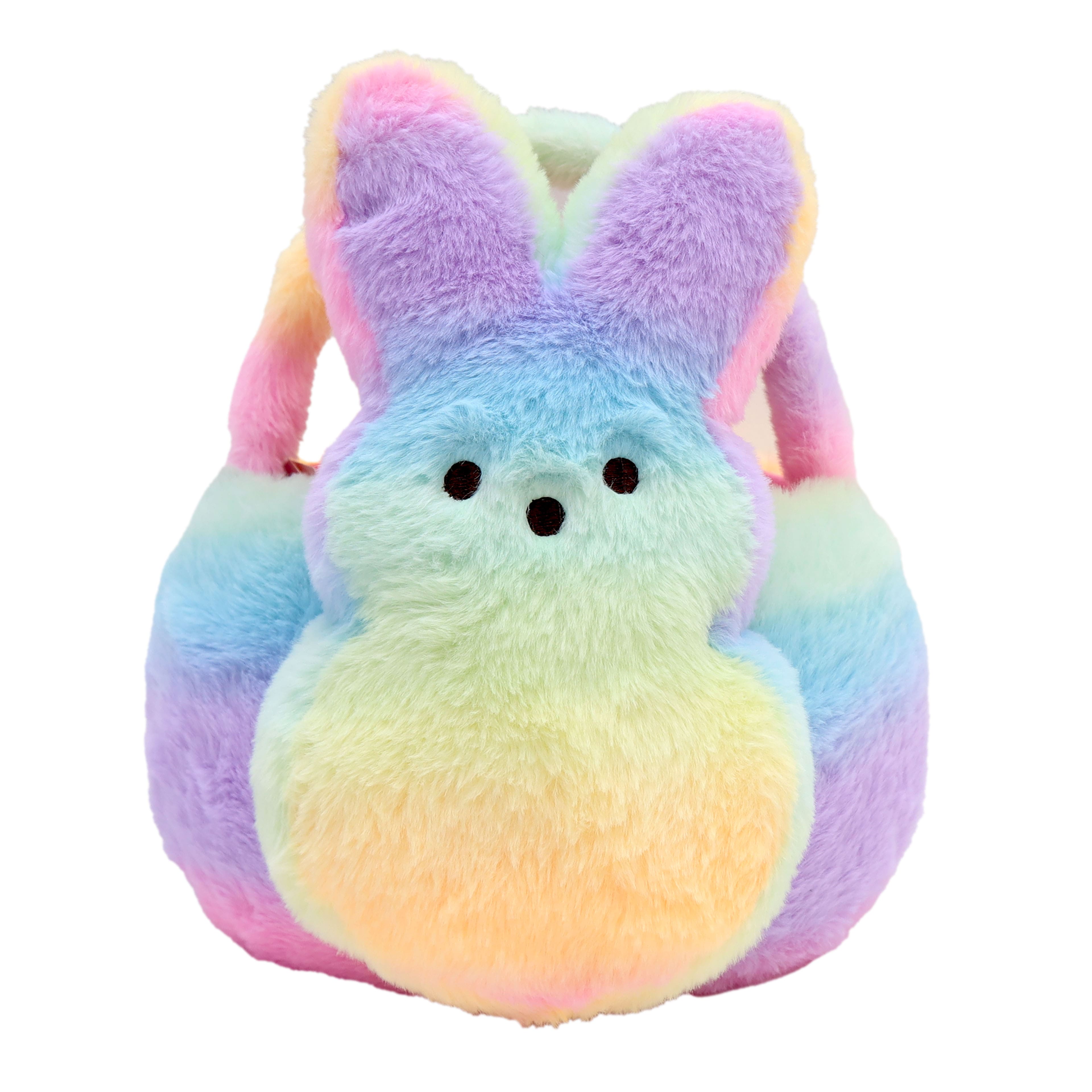 PEEPS® 9" Rainbow Tie-Dye Bunny Plush Easter Basket