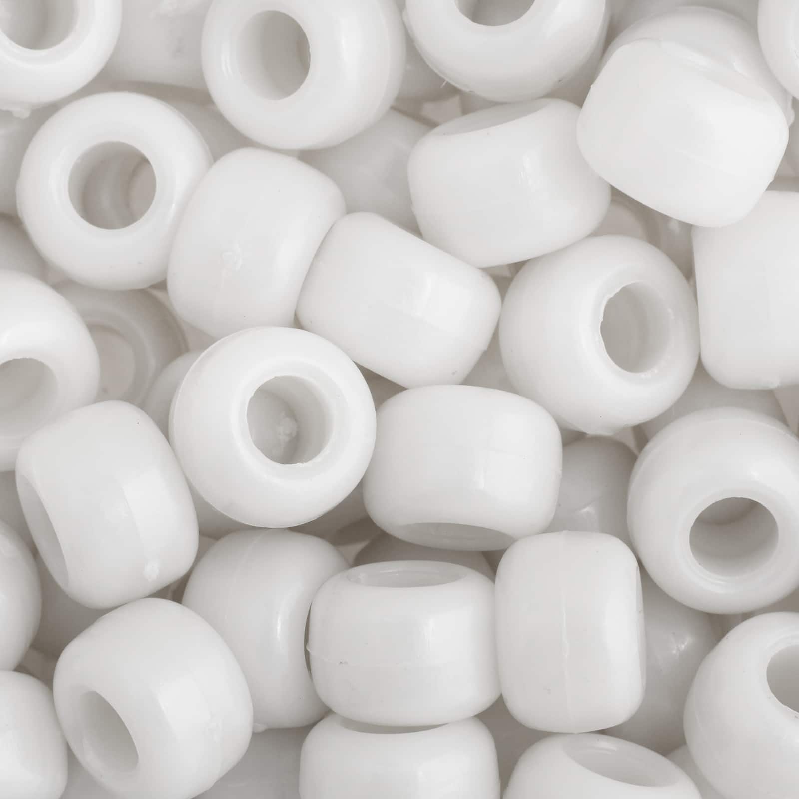 John Bead 9mm Opaque Plastic Pony Beads, 1,000ct.