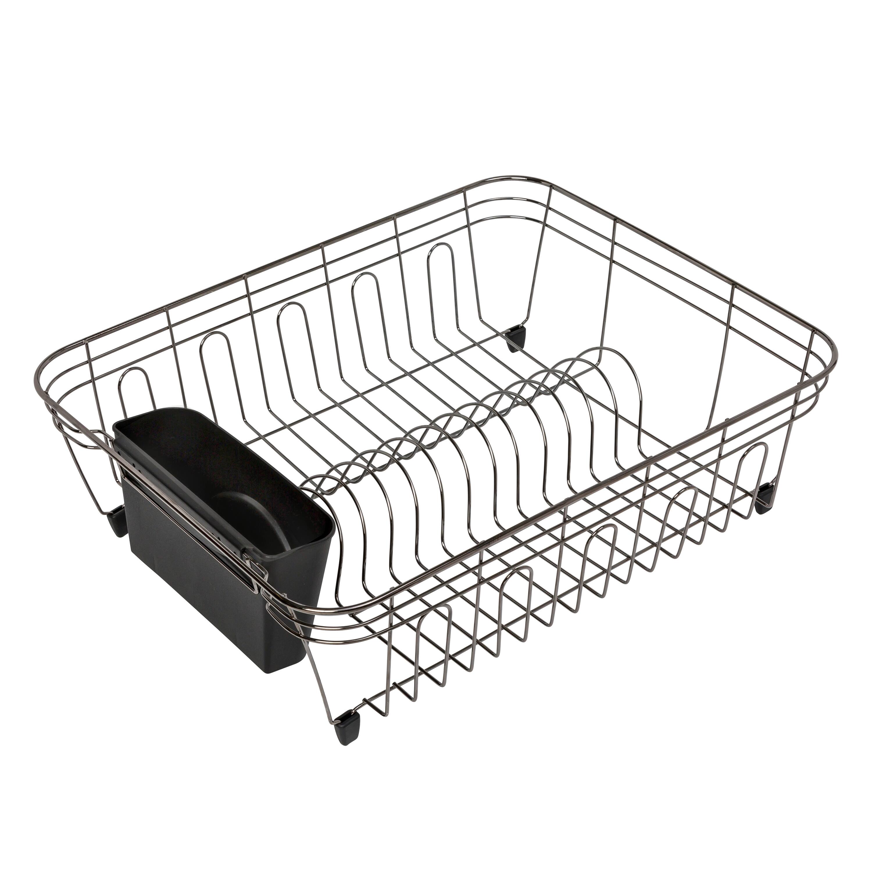 Honey Can Do Chrome With Black Tray Wire Dish Drying Rack