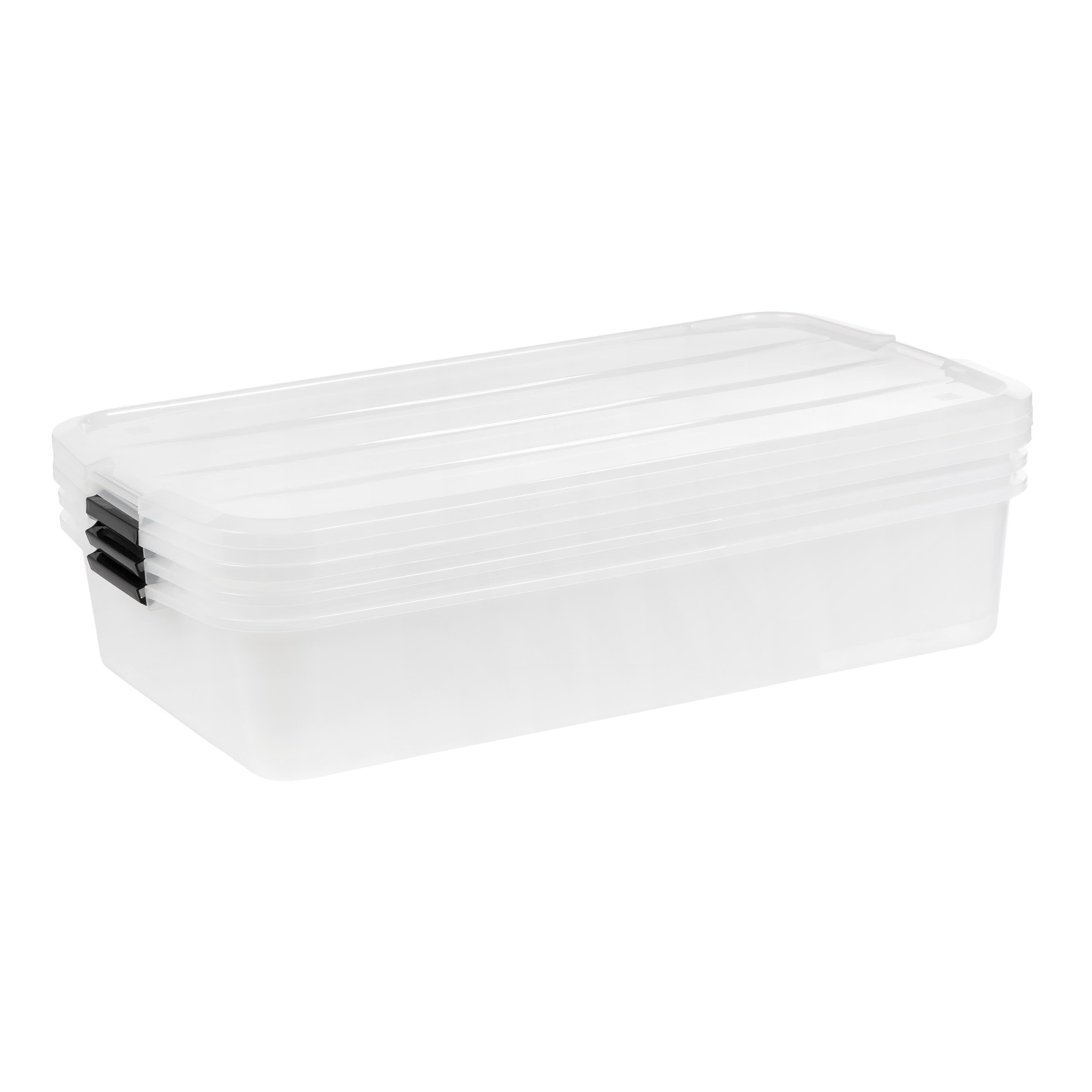 IRIS&#xAE; 50qt. Clear Underbed Storage Boxes with Latching Lids, 3ct.