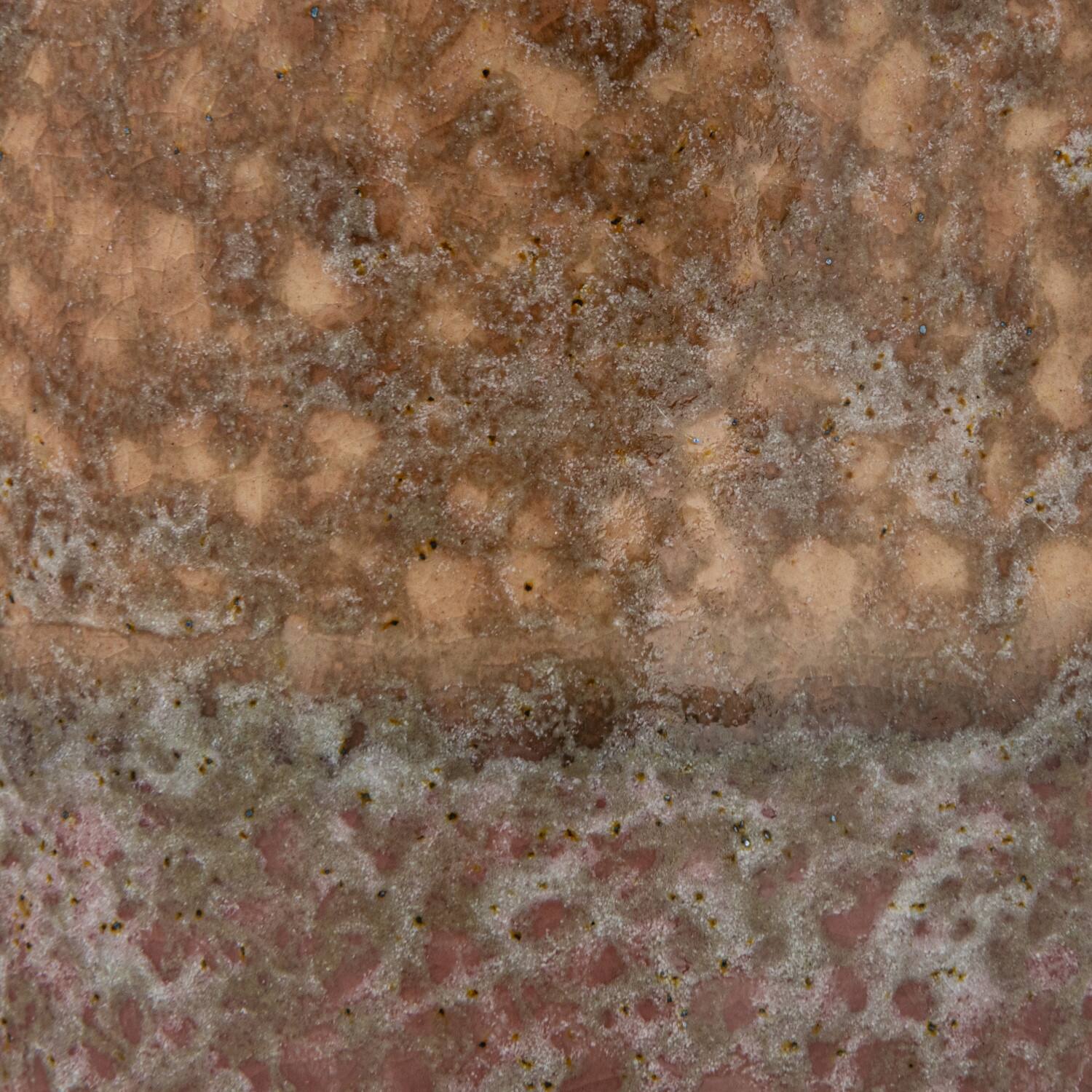 Hello Honey® 16.5" Pink Reactive Glaze Round Stoneware Table Lamp with Mustard Velvet Shade