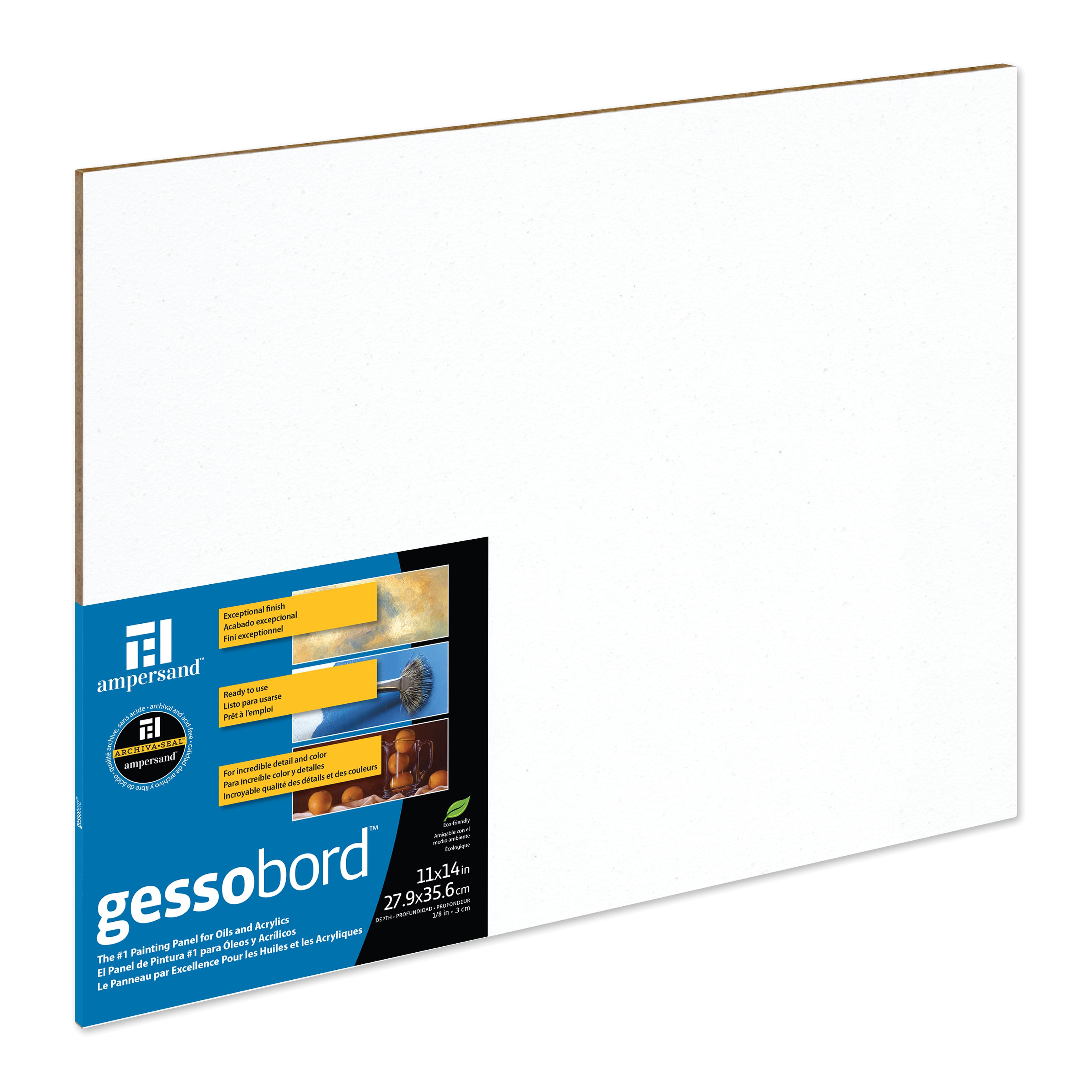 Ampersand Gessobord - 11'' x 14'', 1/8'' Flat