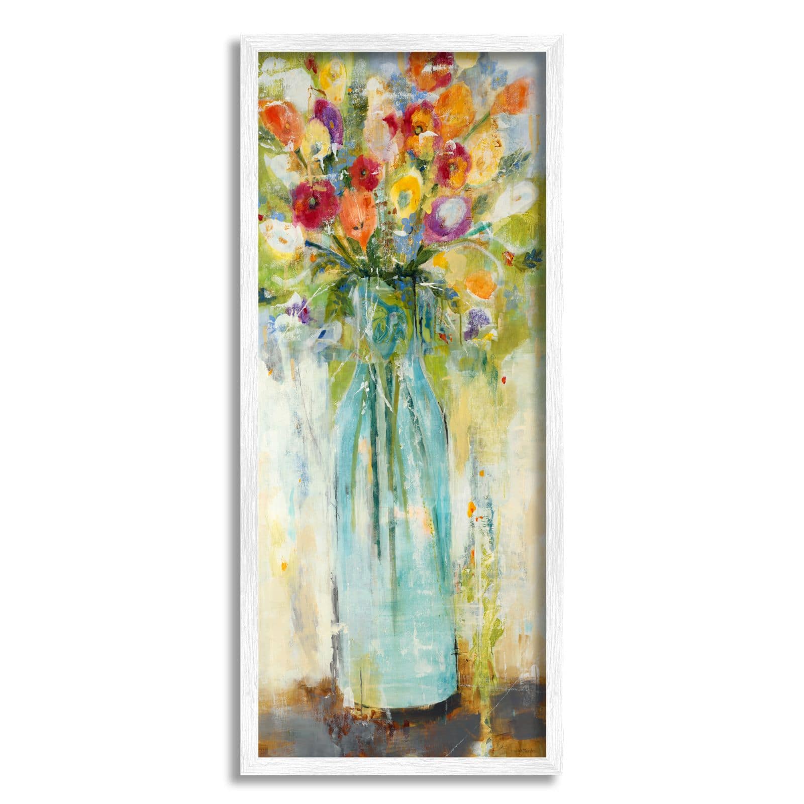 Stupell Industries Rustic Spring Bouquet Abstract Organic Shapes Framed Wall Art